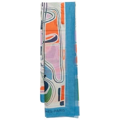 Hermès Multicolor Printed Cotton Palm Tree Pareo