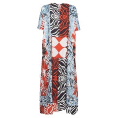 Hermès Multicolor Printed Silk Jungle Love Wild Kaftan Dress S