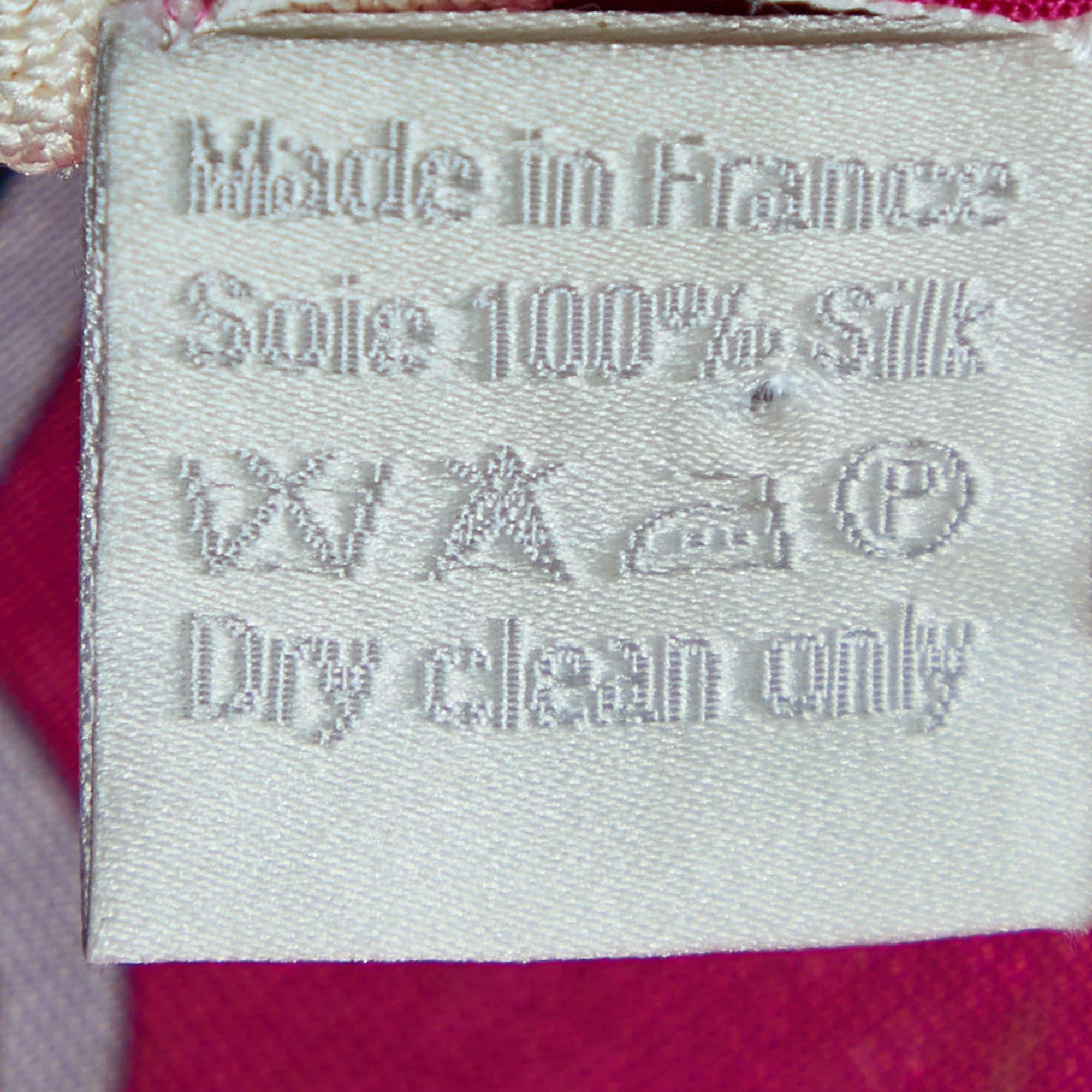 Hermès Multicolor Quadrige bedruckter Seidenjersey-Schal Damen