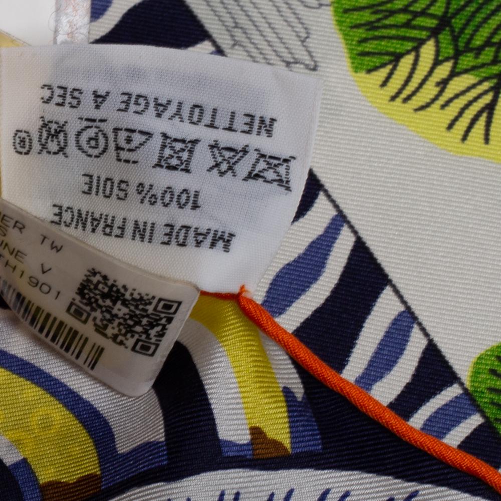 Gray Hermés Multicolor Sieste au Paradis Silk Giant Scarf