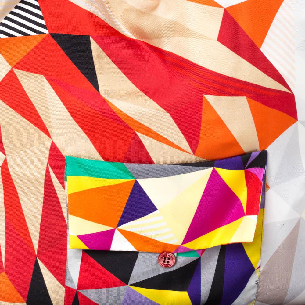 Hermes Multicolor Silk Petit H Shopping Bag 3