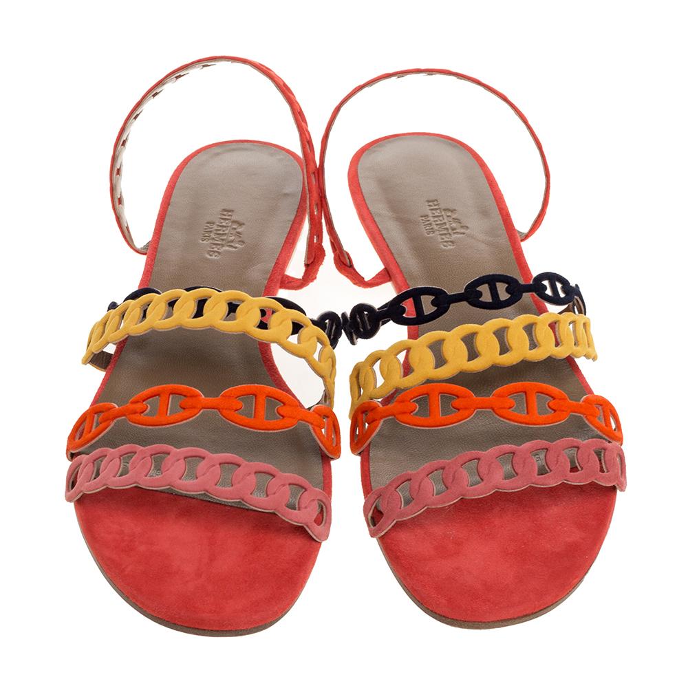 hermes multicolor sandals