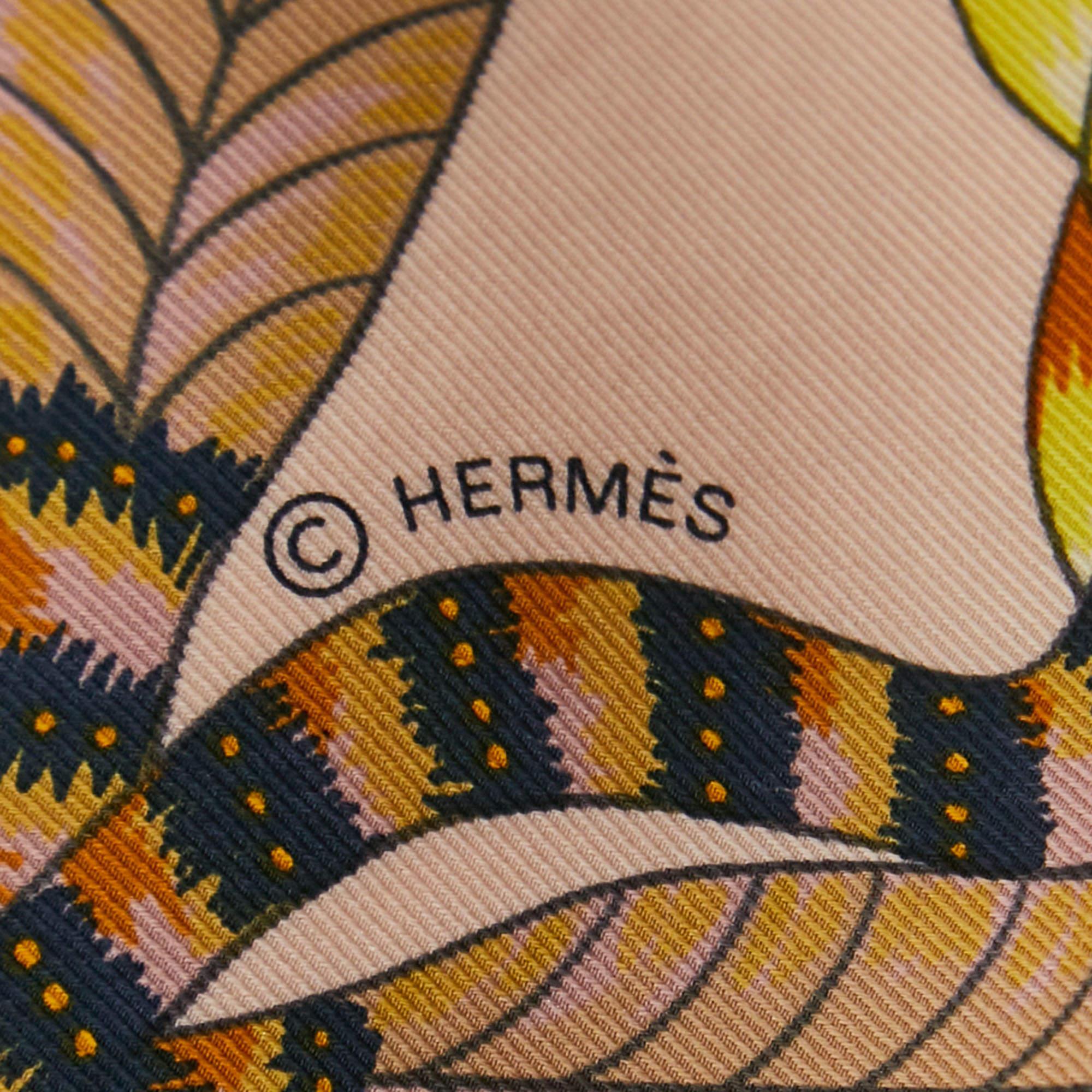 Hermès Multicolor The Savana Dance printed Silk Square Scarf 1