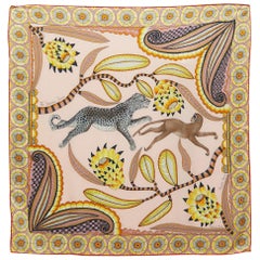 Hermès Multicolor The Savana Dance printed Silk Square Scarf
