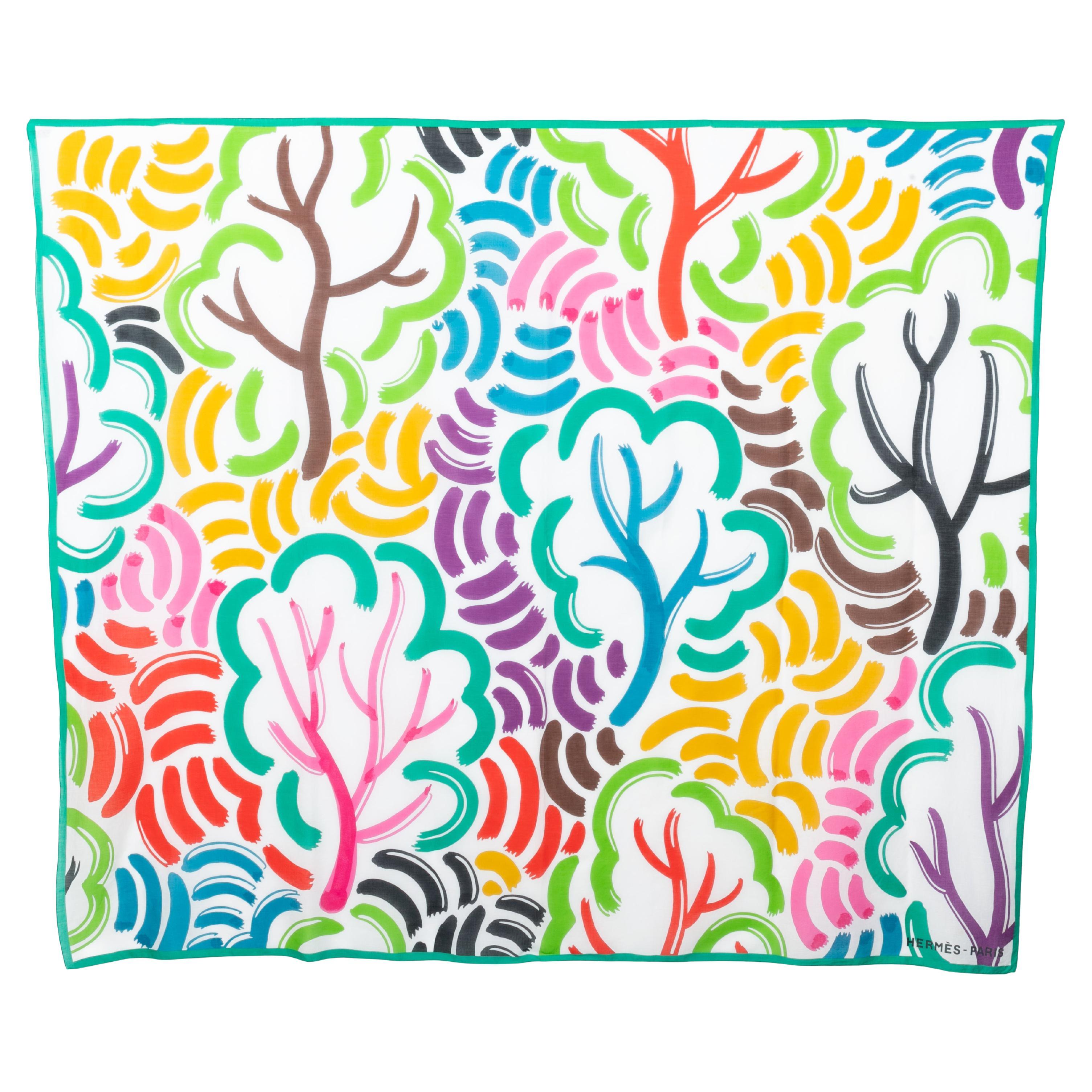 Foulard / pareo multicolor Hermes en venta