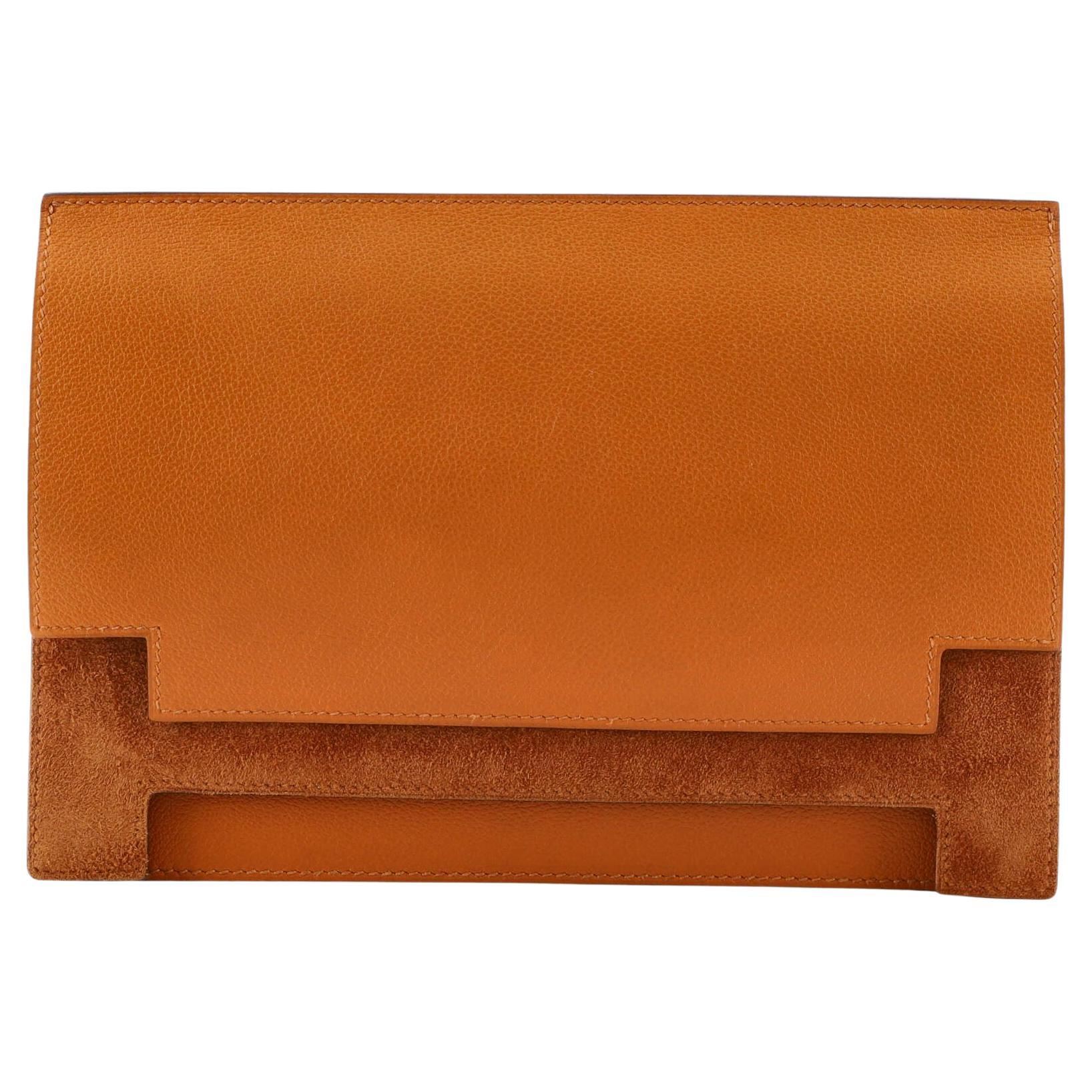 Hermes Multiplis Clutch Evercolor and Grizzly at 1stDibs