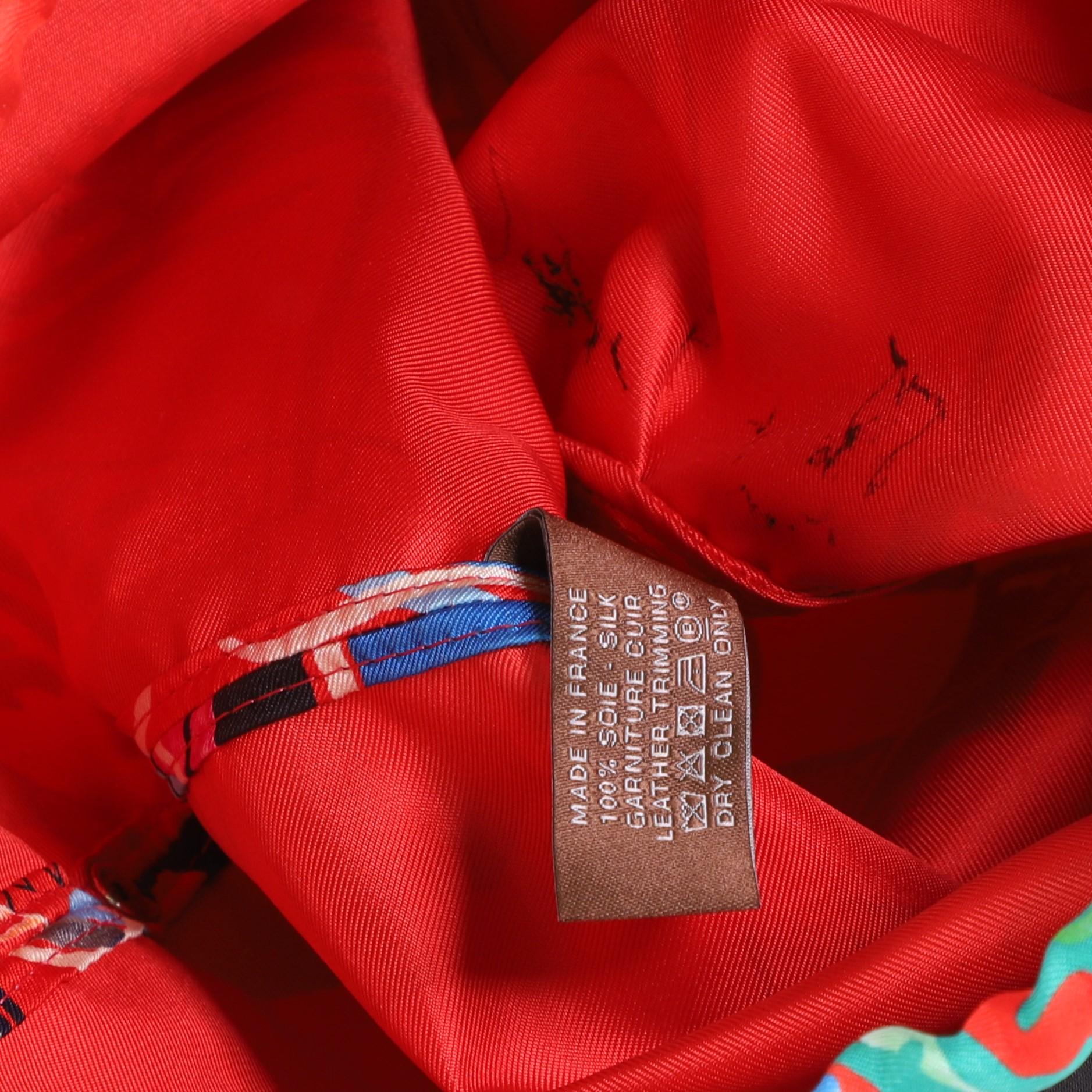 Women's or Men's Hermes Musardine Bucket Bag Printed Silk and Epsom