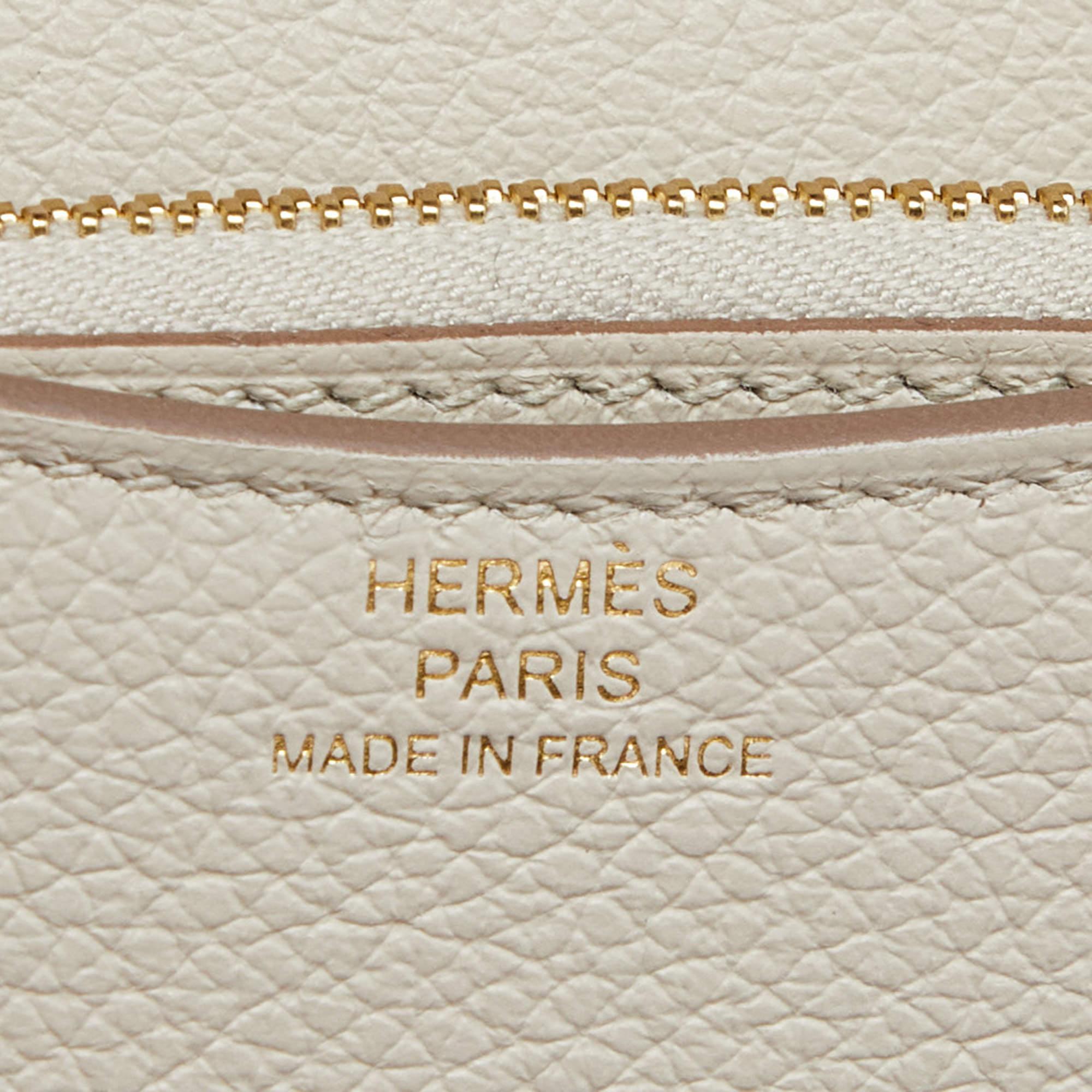 Hermes Mushroom Evercolor Leather Constance Slim Wallet For Sale 1