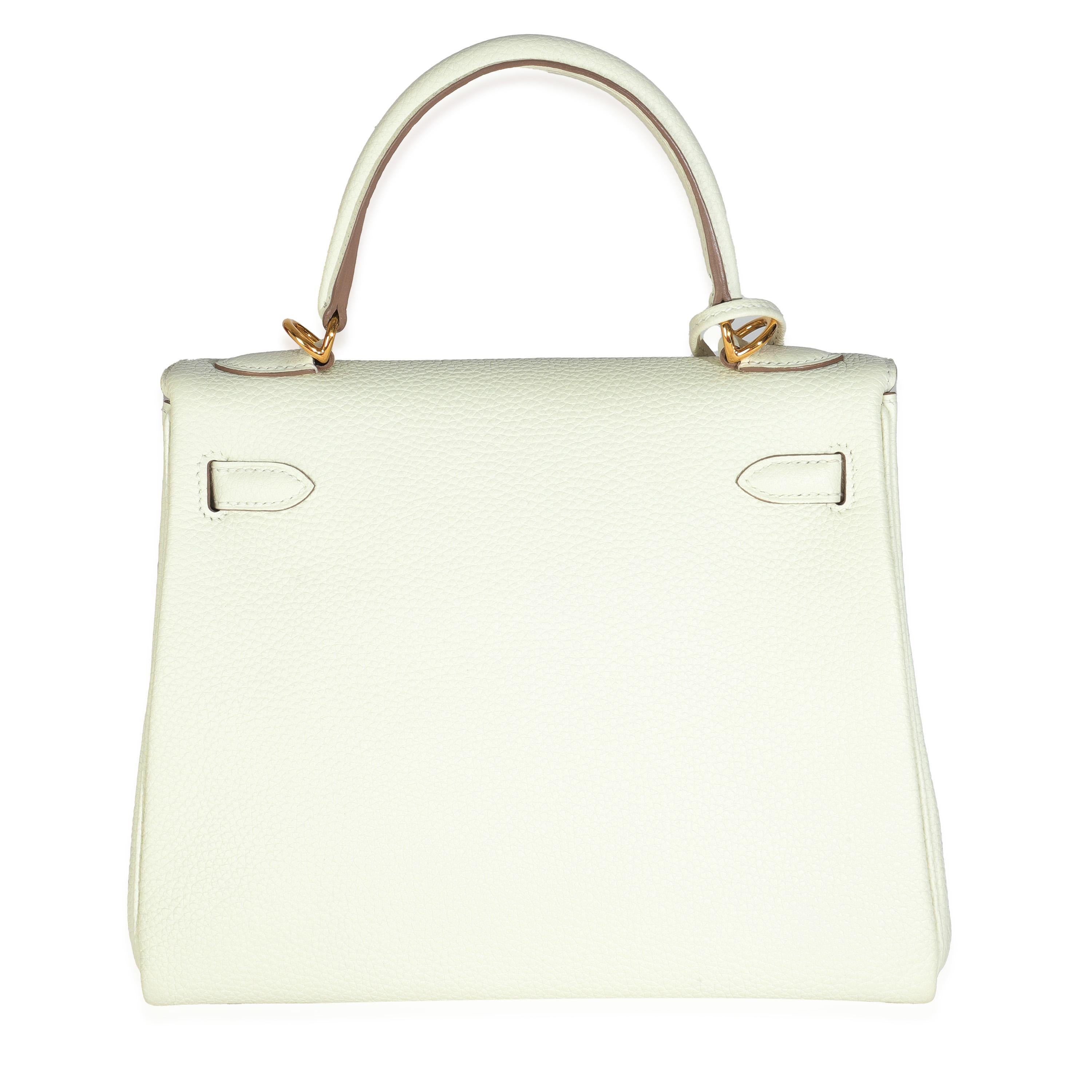 Hermès Pilz Togo Retourne Kelly 25 GHW im Angebot 1