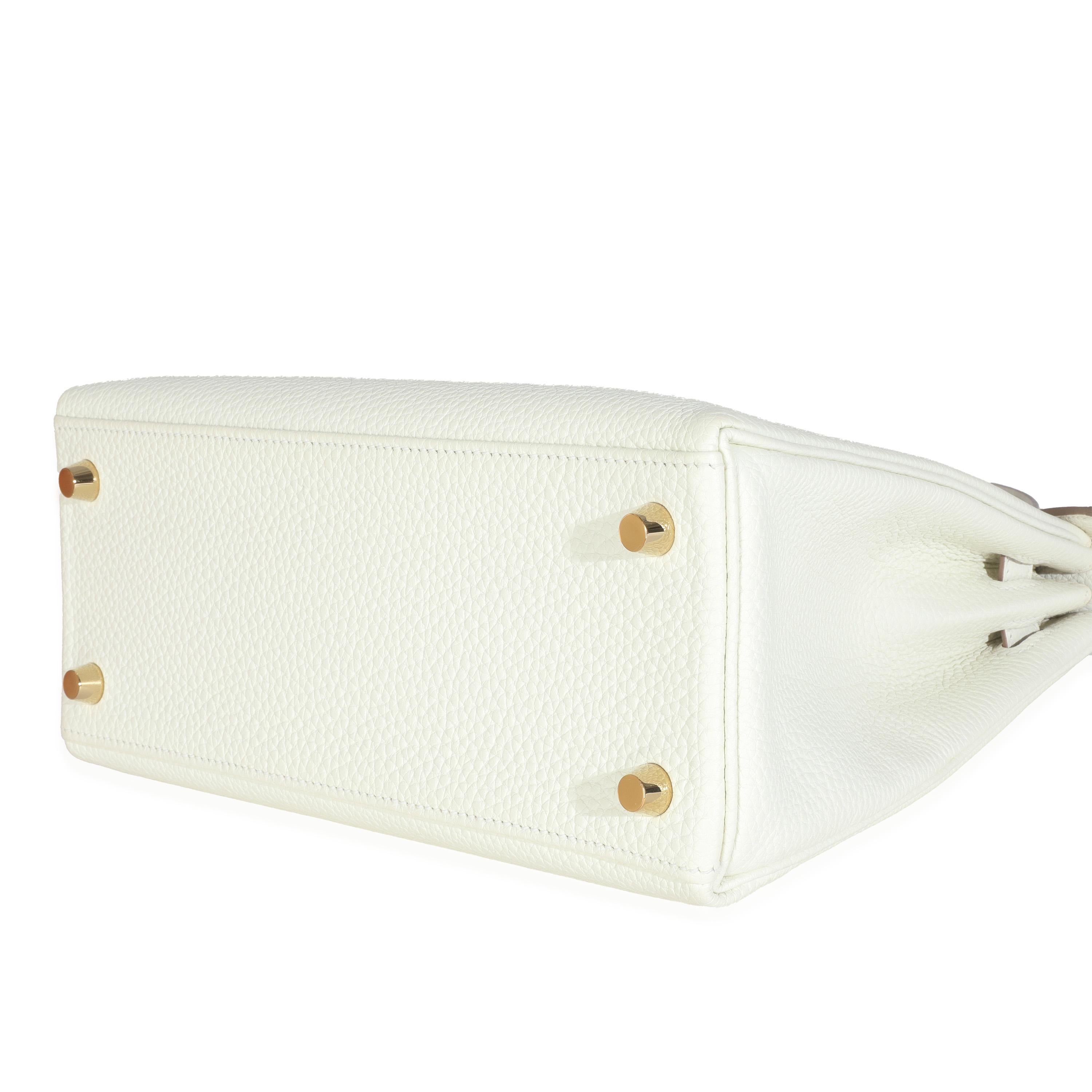 Hermès Pilz Togo Retourne Kelly 25 GHW im Angebot 3