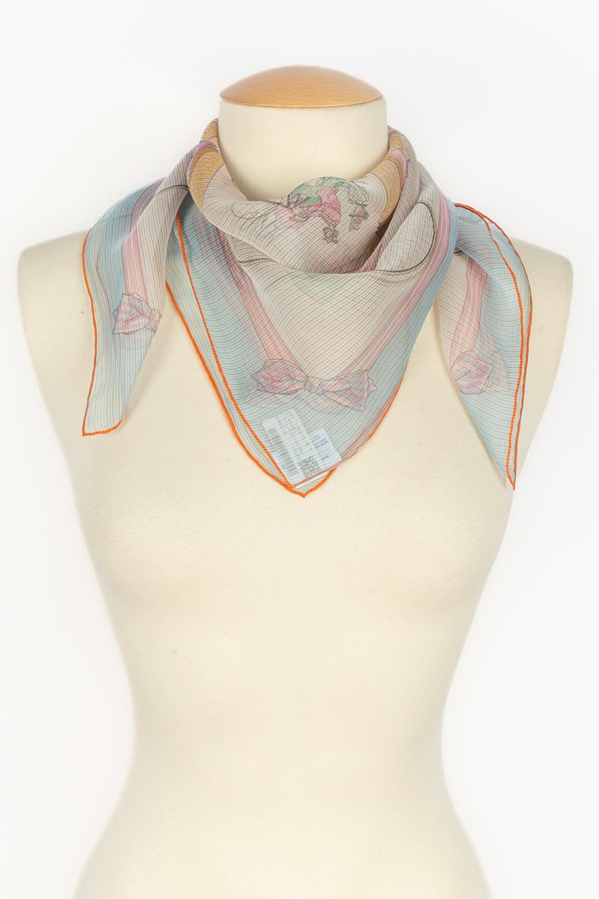 Hermès muslin foulard 'Les Bécanes' 3