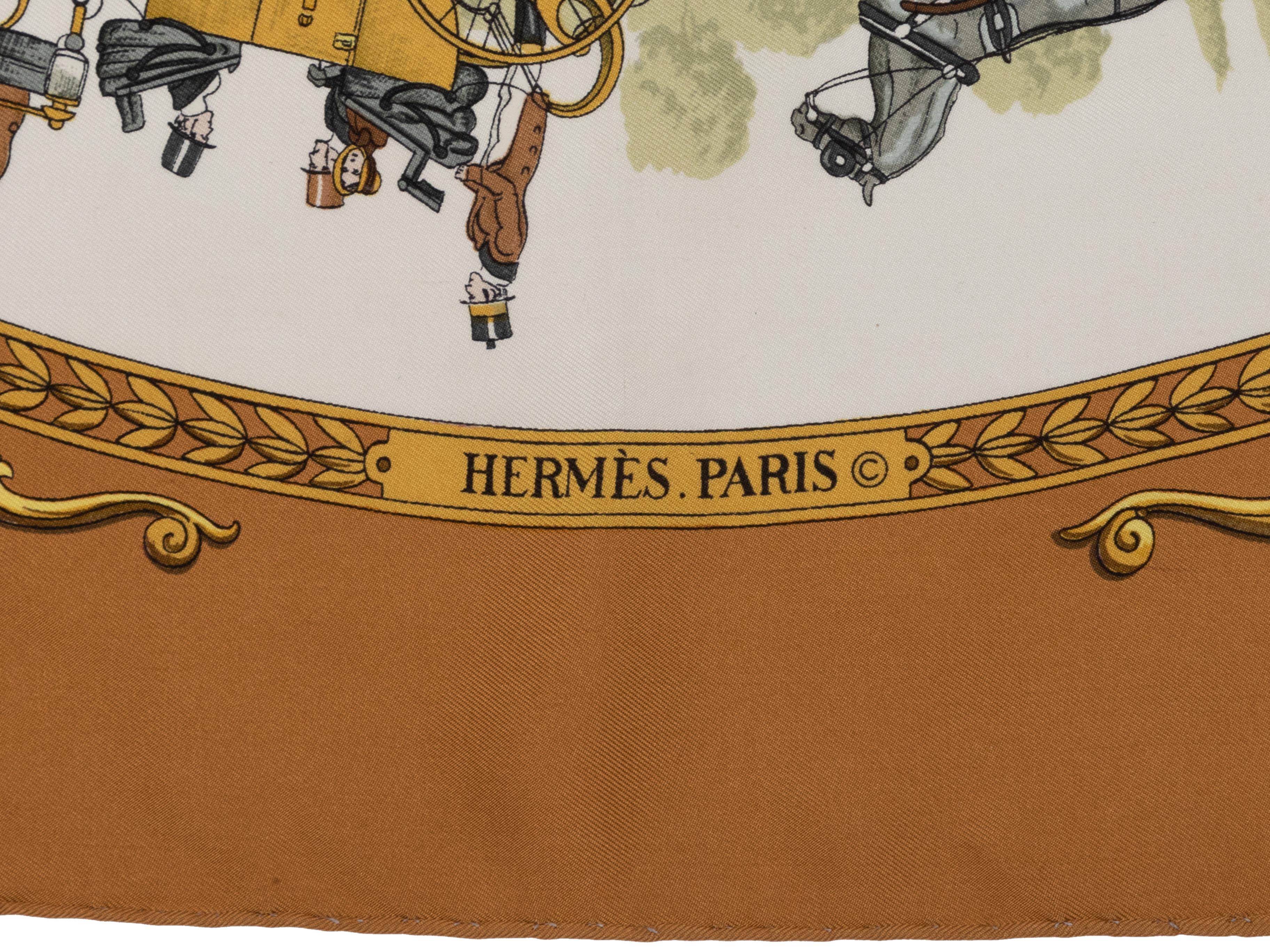 Hermes Mustard and Multicolor Jardin Enchante Hommage a Central Park ...