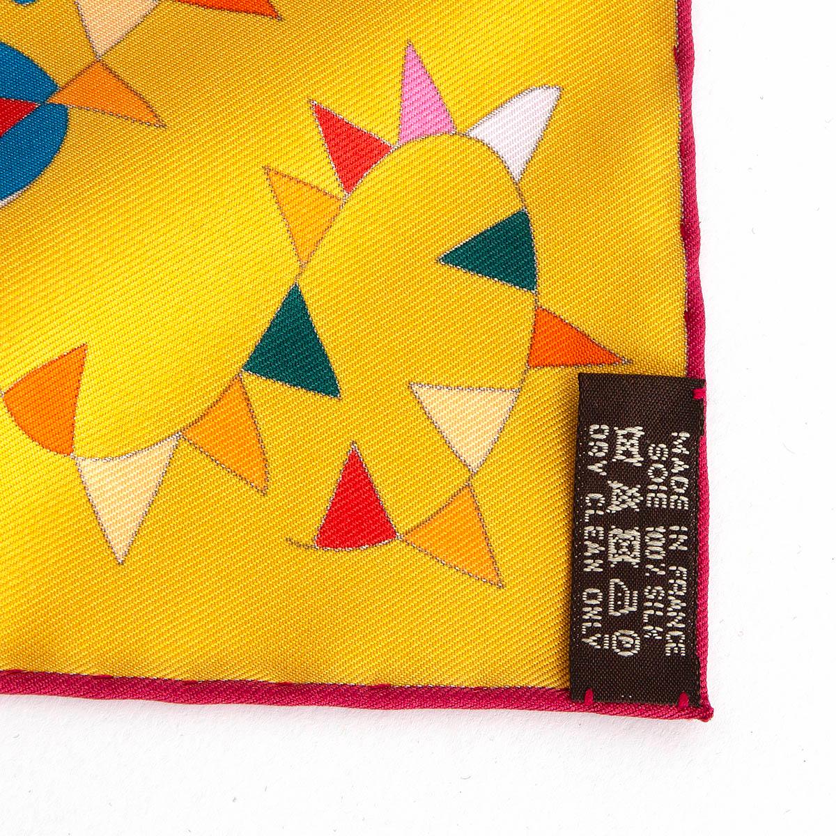Hermes mustard yellow LE POTAGER EXTRAORDINAIRE 90 TWILL Scarf silk 2