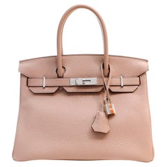 Hermès Birkin Bag 30 cm aus Togoleder in gedecktem Flieder