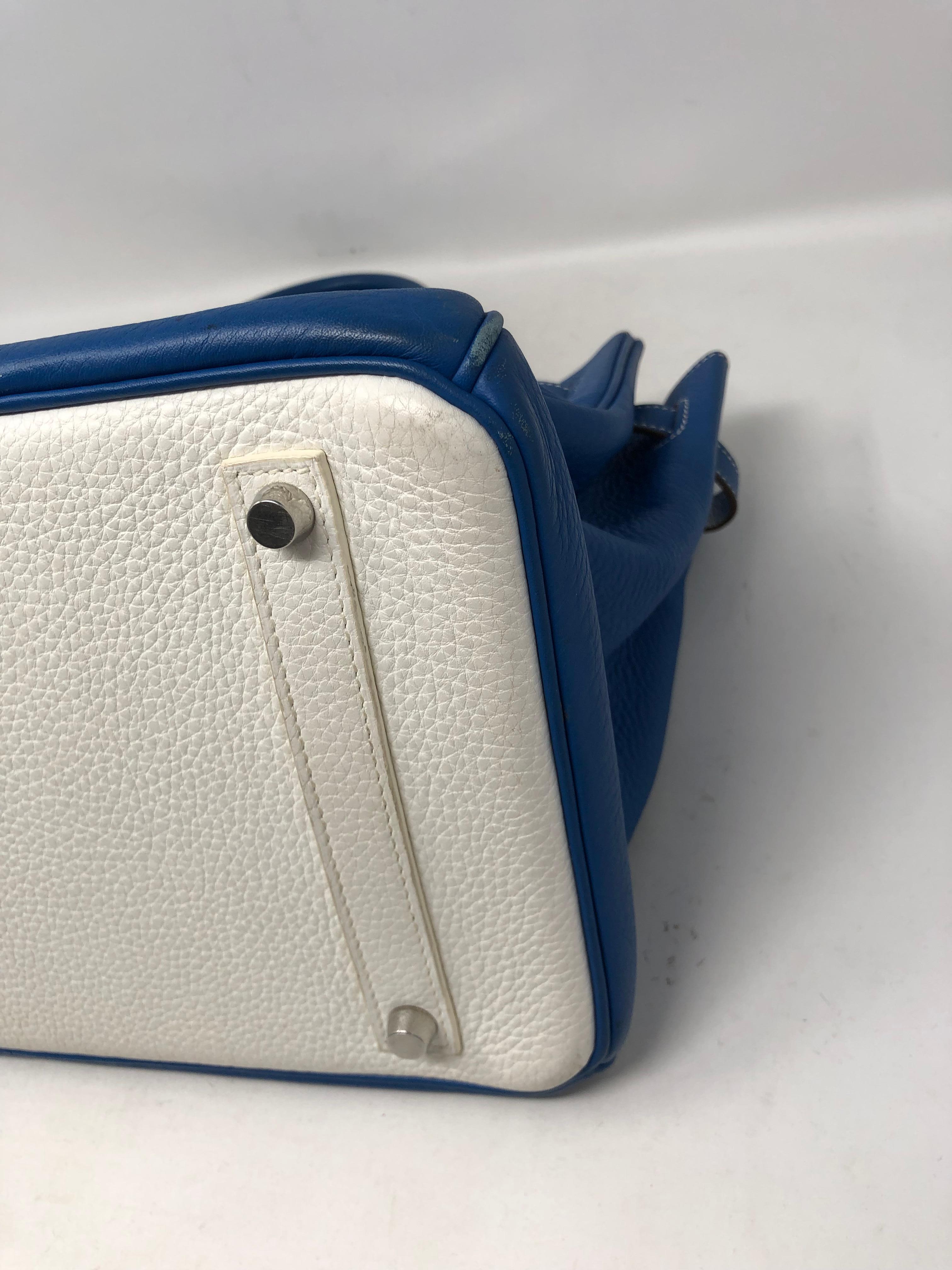 Hermes Mykonos Blue White Interior Birkin 35 3