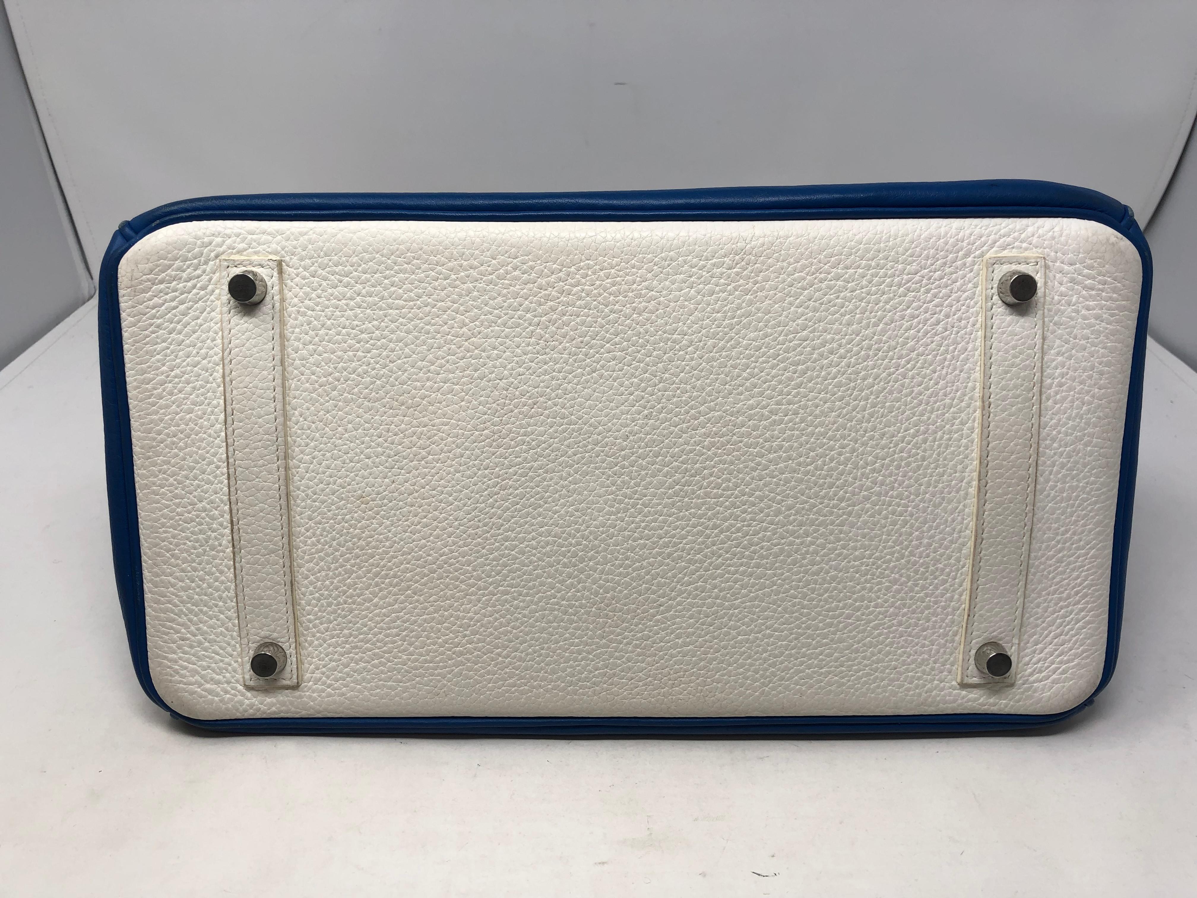 Hermes Mykonos Blue White Interior Birkin 35 1
