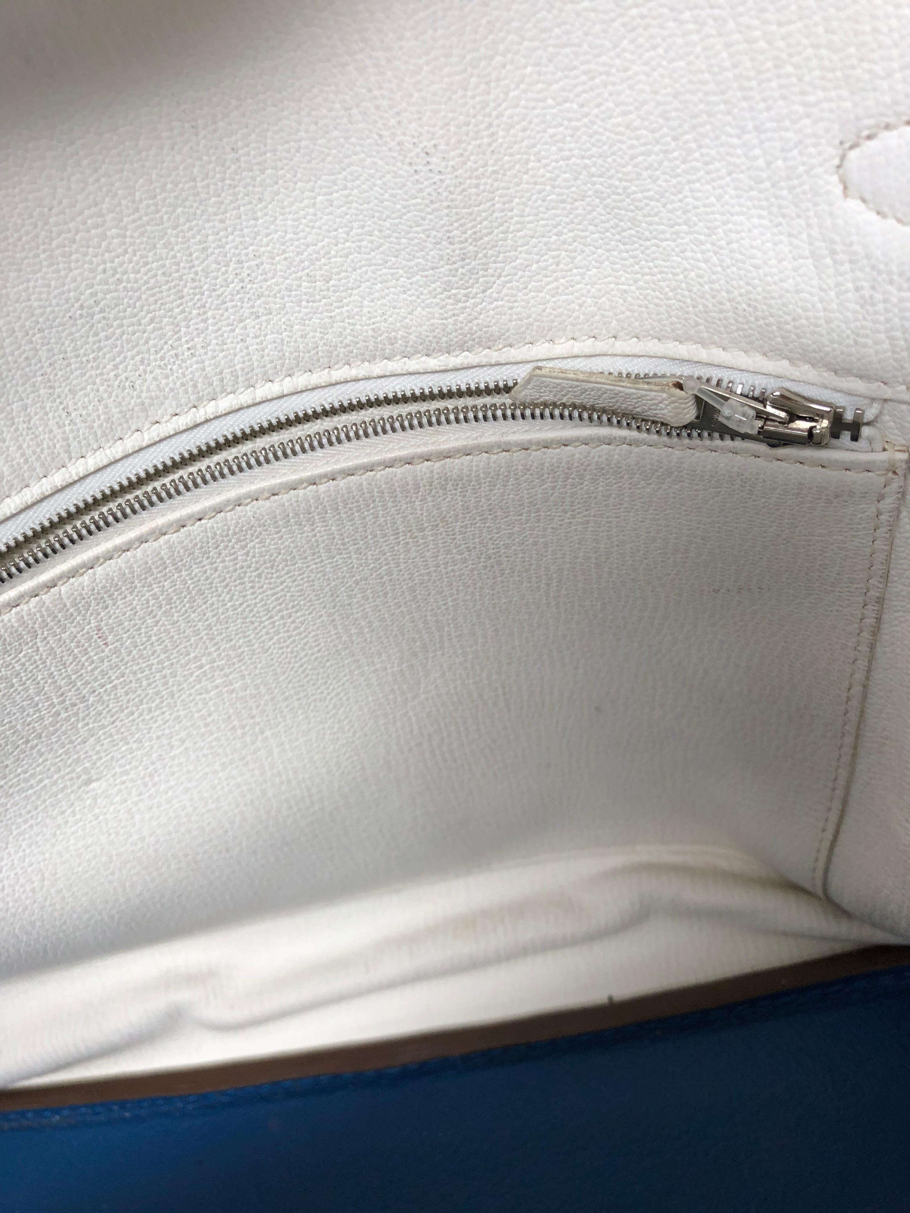 Hermes Mykonos Blue White Interior Birkin 35 2