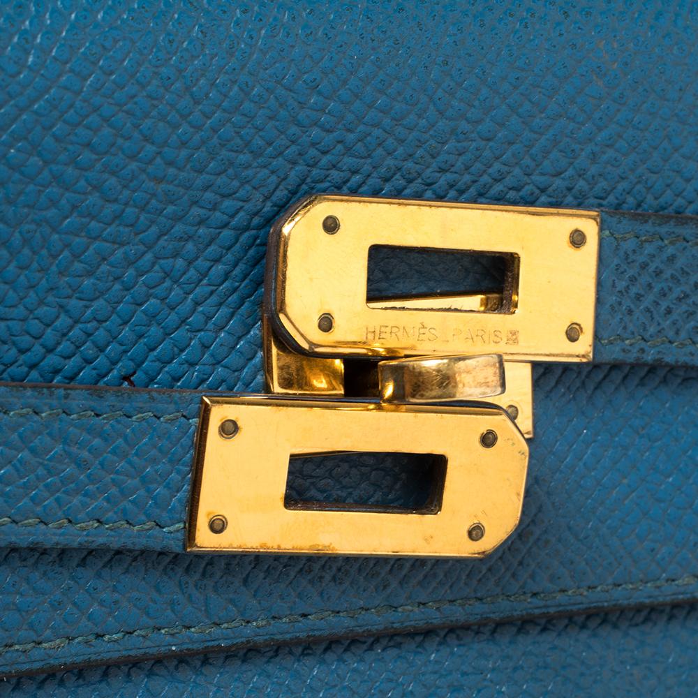 Hermes Mykonos Epsom Leather Kelly Wallet 6