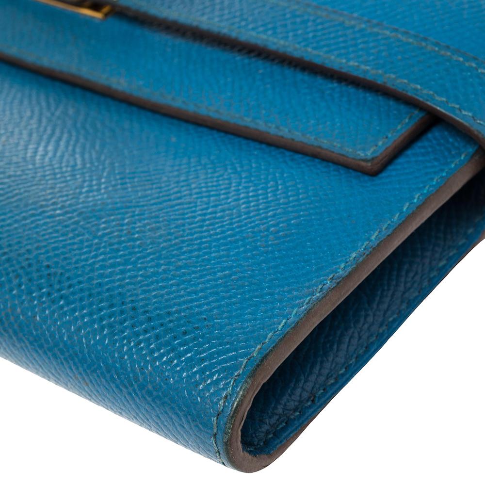 Hermes Mykonos Epsom Leather Kelly Wallet 1