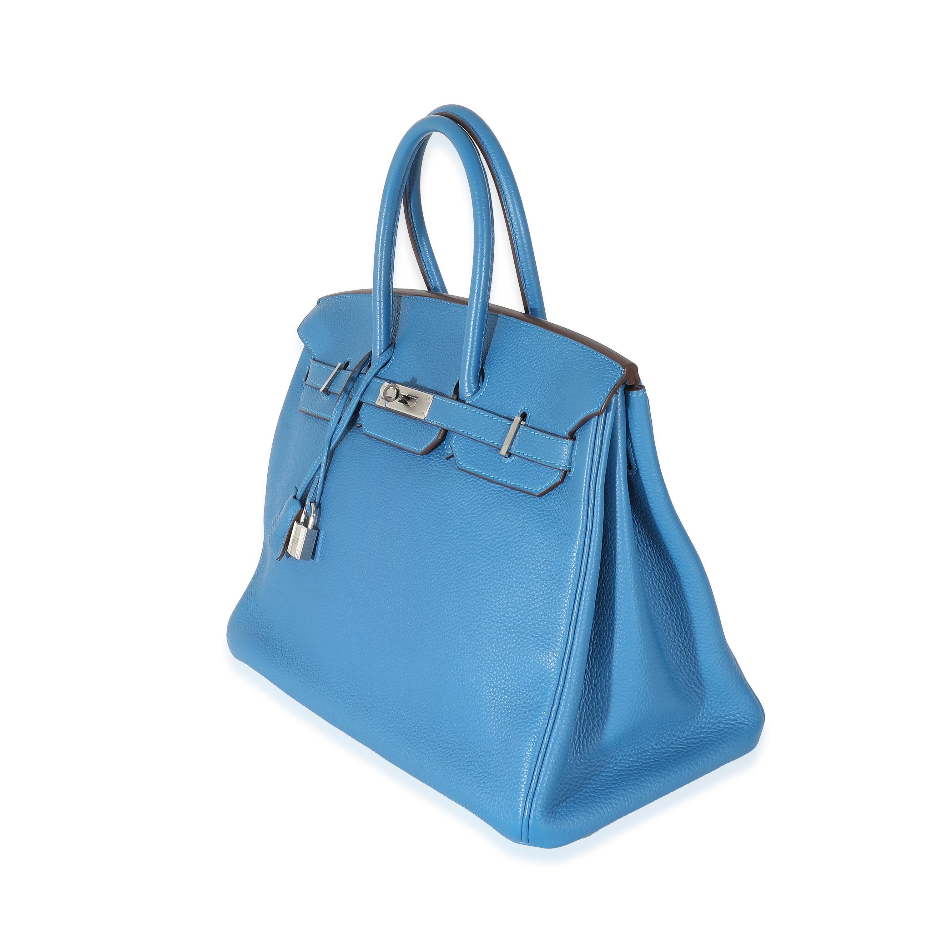 Hermes Mykonos Togo Birkin 35 PHW In Excellent Condition For Sale In New York, NY