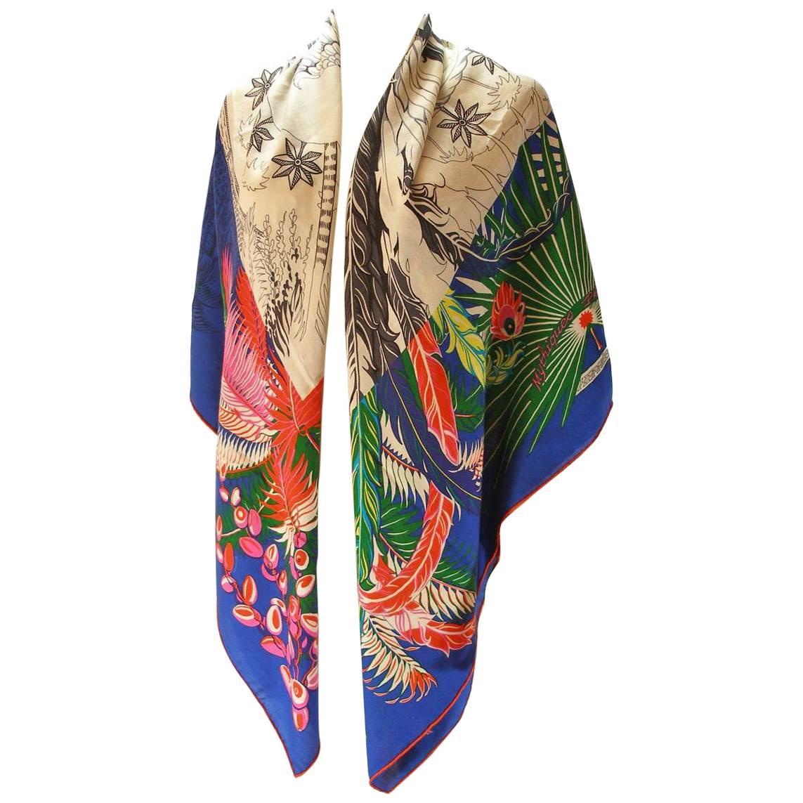 Hermes Mythiques Phoenix Cashmere and Silk Shawl