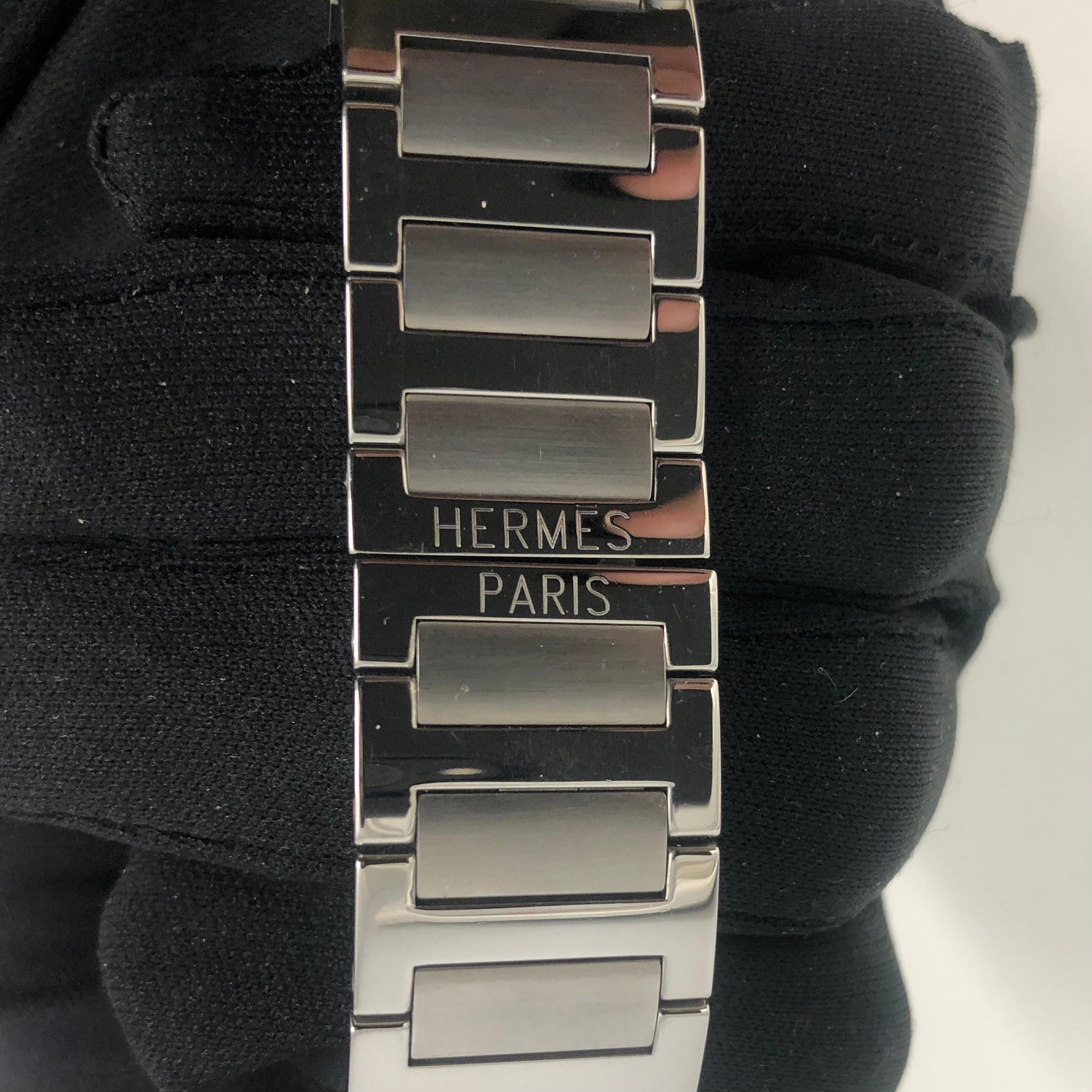 Hermes N01710 Women’s Watch Stainless Steel  In Good Condition For Sale In New York, NY