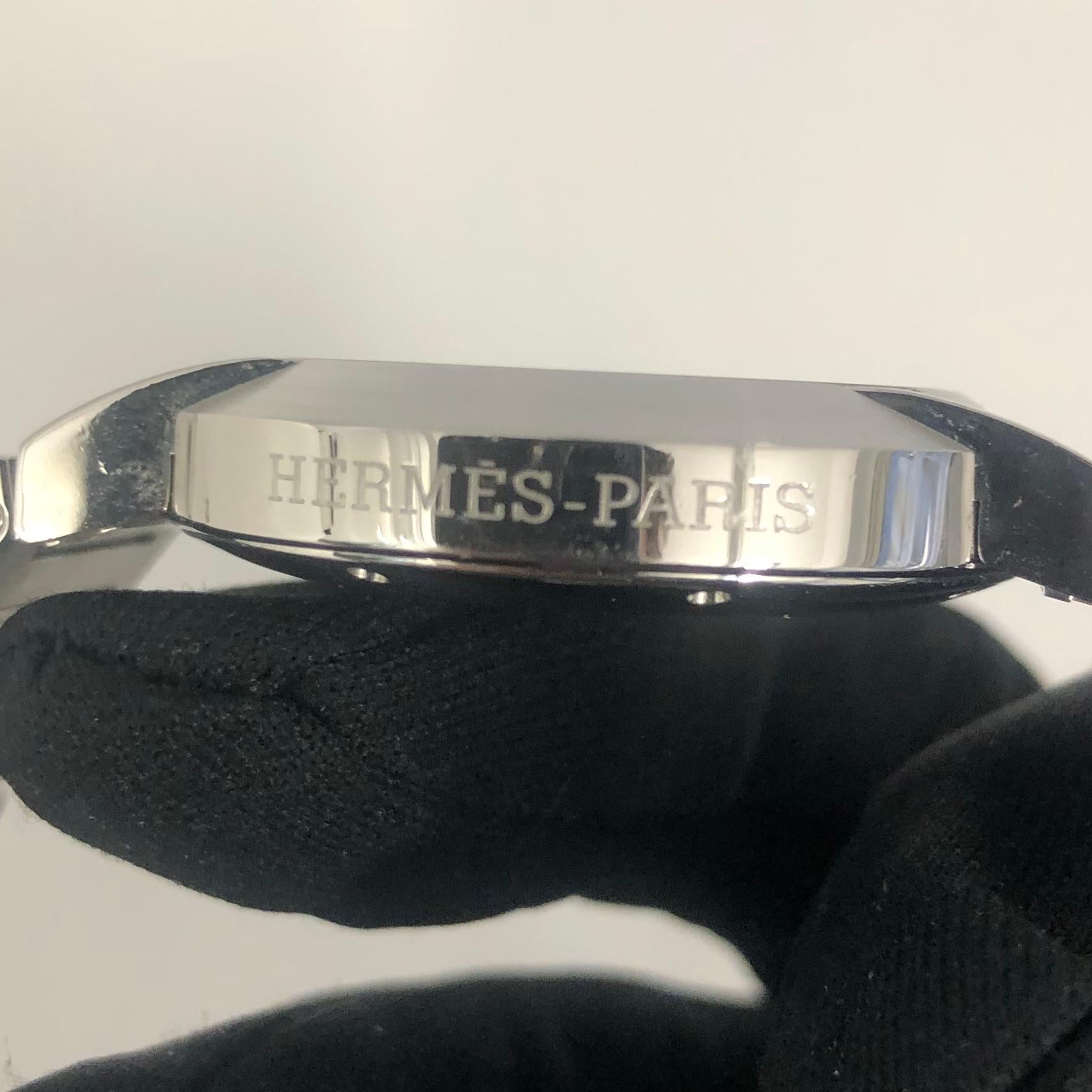 Women's or Men's Hermes N01710 Women’s Watch Stainless Steel  For Sale
