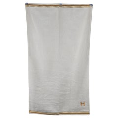 Hermès nacre, jute & tan Woven terry cloth Vice Versa towel