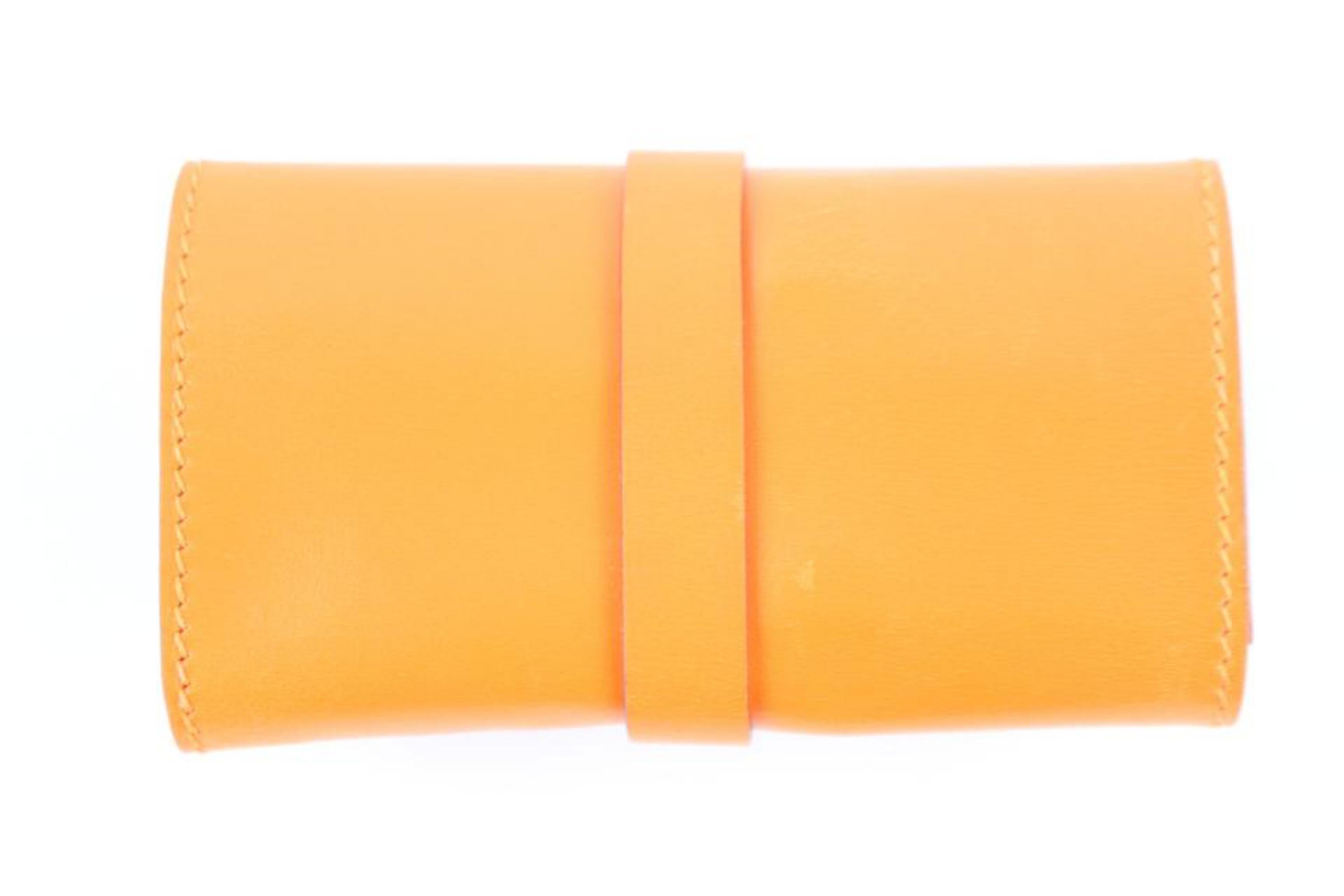 Hermès Nail Care Set 2hr1227 Orange Leather Clutch For Sale 2