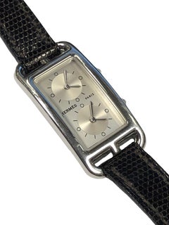 Hermes Nantucket Steel 2 Time Zone Ladies Quartz Wrist Watch