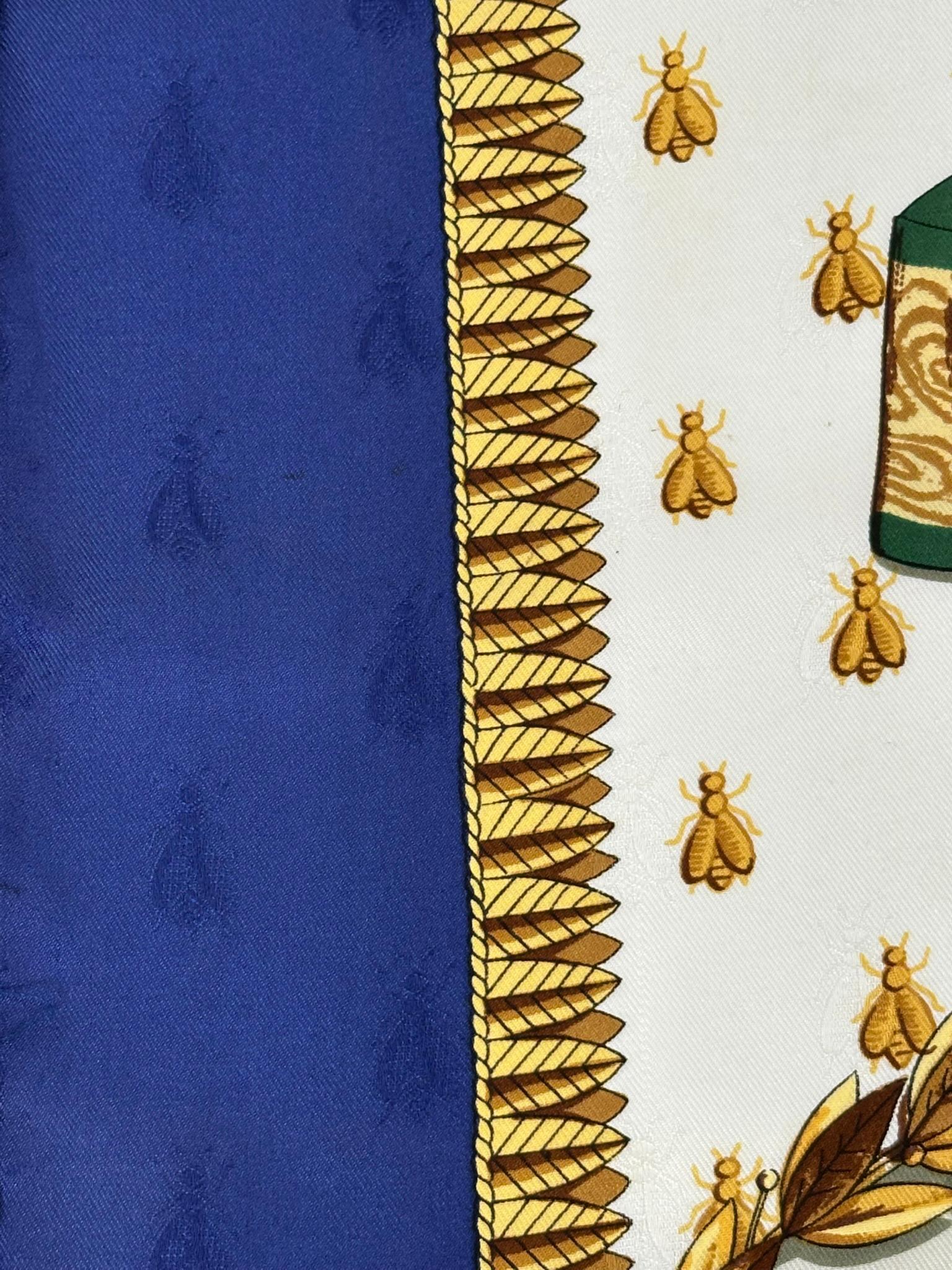 Hermès - Foulard en jacquard de soie Napoléon Design/One 1963 90CM en vente 8