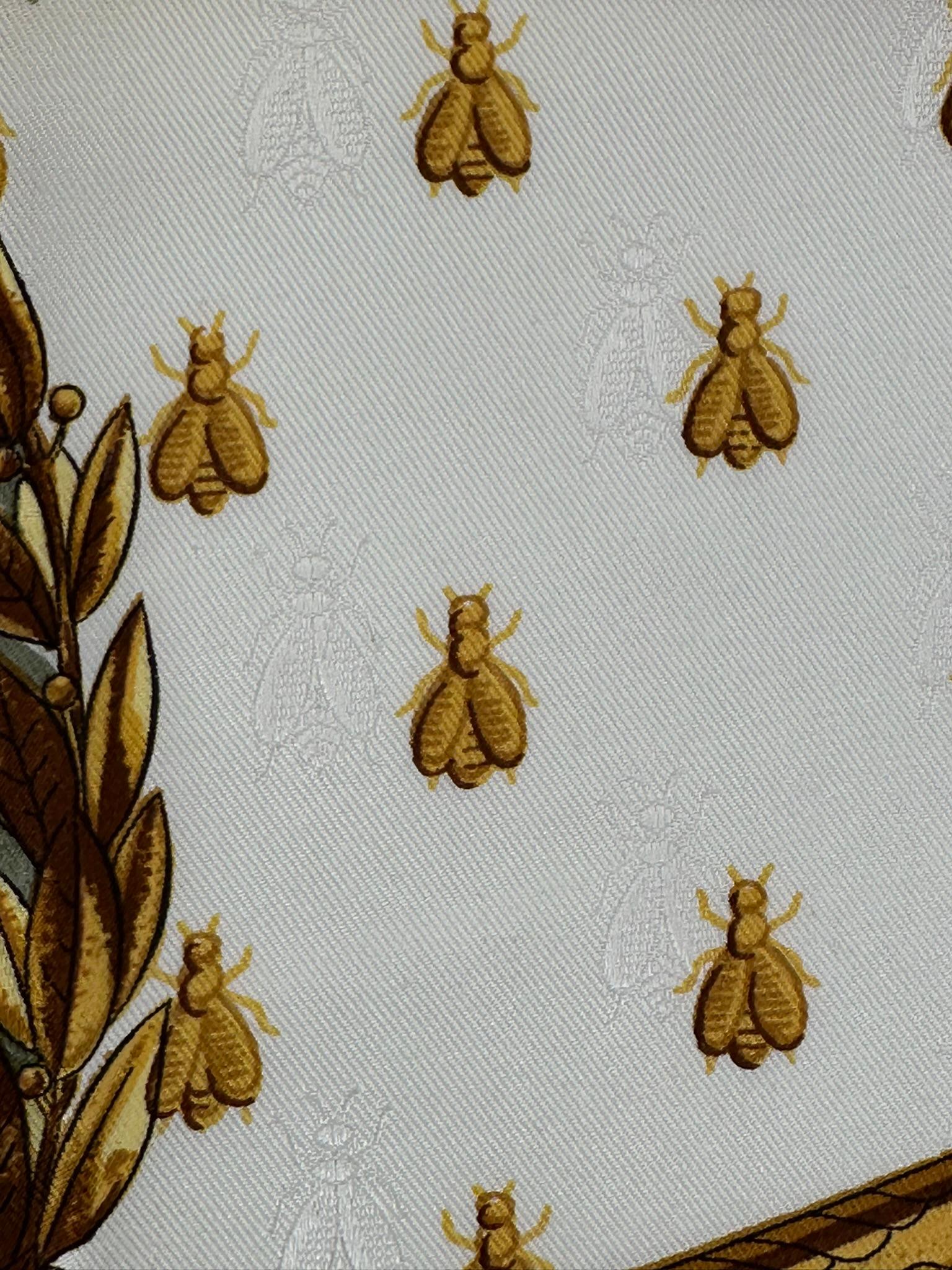 Hermès - Foulard en jacquard de soie Napoléon Design/One 1963 90CM en vente 10