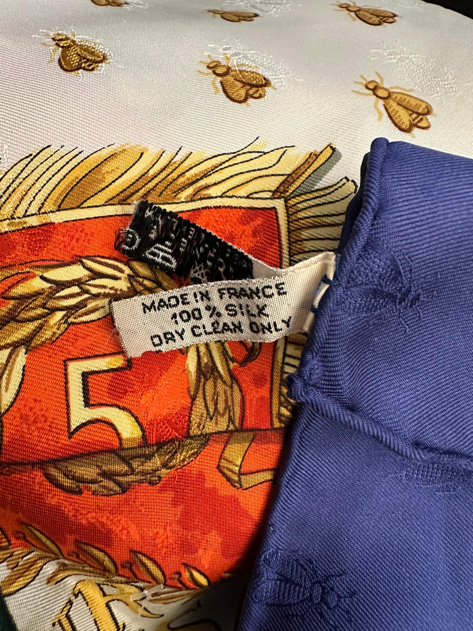 Hermès - Foulard en jacquard de soie Napoléon Design/One 1963 90CM en vente 11