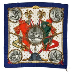 Hermès - Foulard en jacquard de soie Napoléon Design/One 1963 90CM