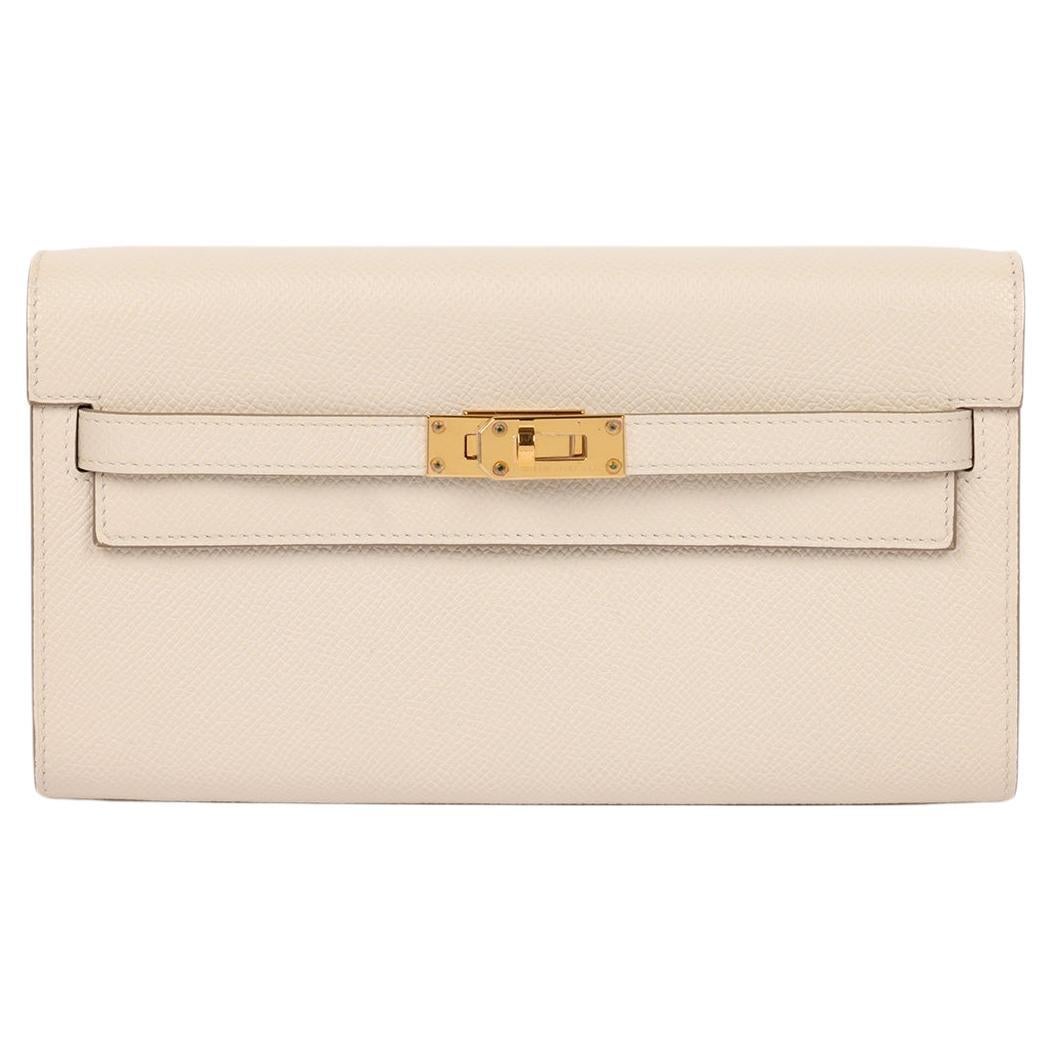 Hermès Nata Epsom Leather Kelly To Go Long Wallet For Sale