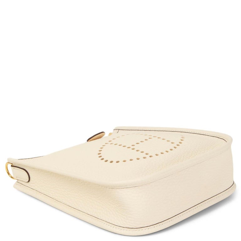 Hermes Craie Off-White Mini TPM Evelyne Messenger Bag