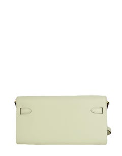 Hermes Nata Off-White Epsom Leather Kelly To Go Wallet Crossbody Bag