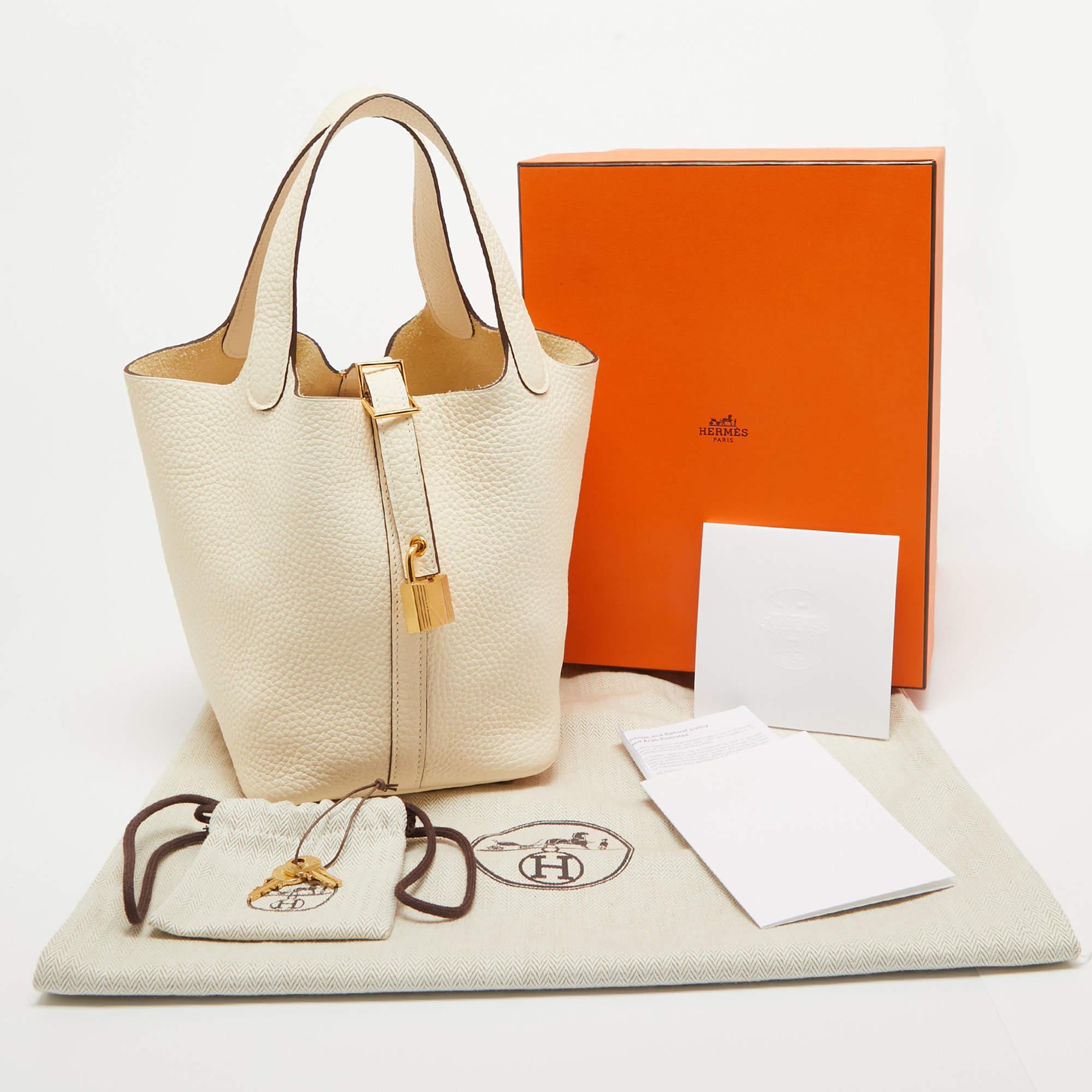 Hermès Nata Taurillon Clemence Leather Picotin Lock 18 Bag 14