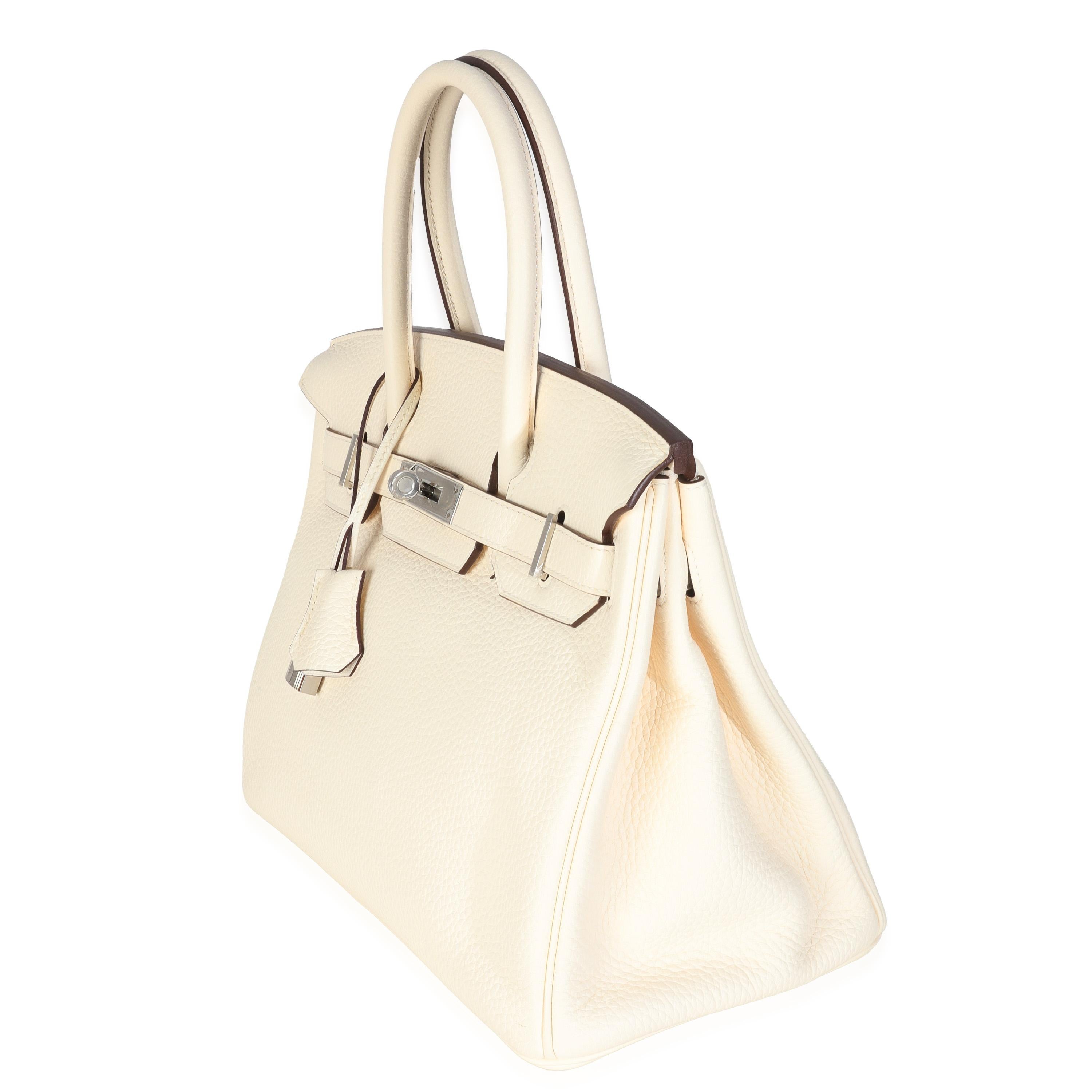 Hermès Nata Togo Birkin 30 PHW Blanco en venta