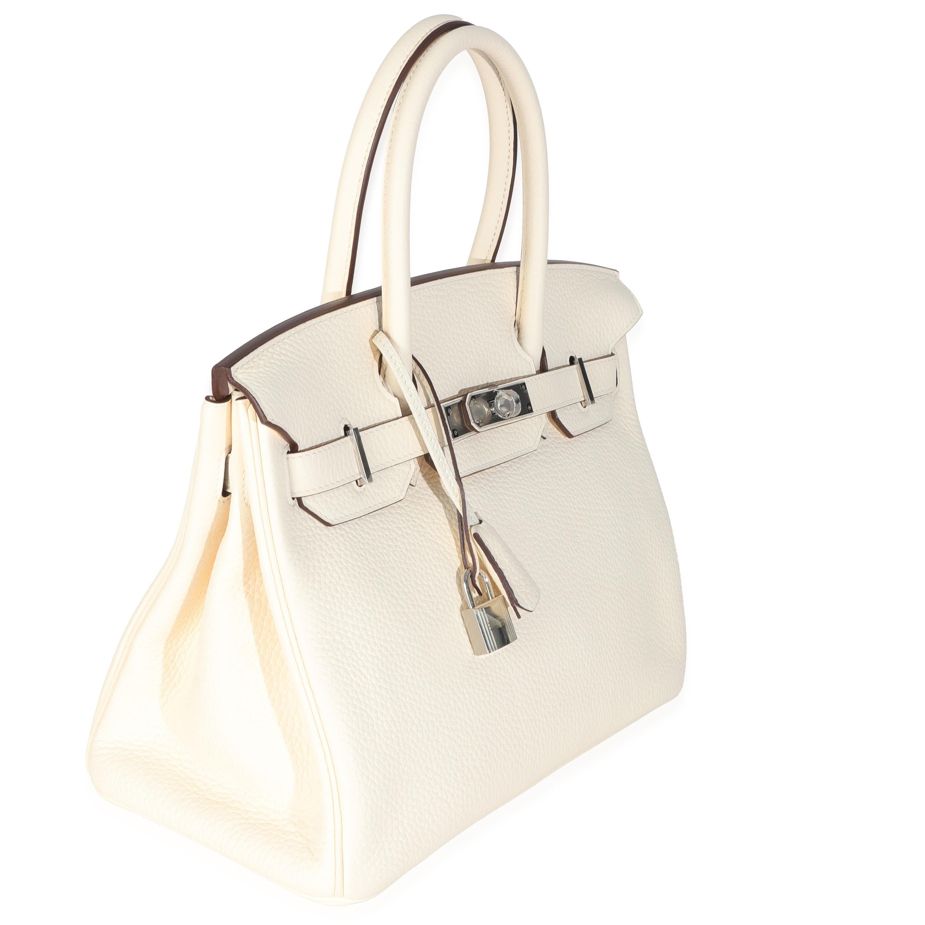 Hermès Nata Togo Birkin 30 PHW en Nuevo estado para la venta en New York, NY