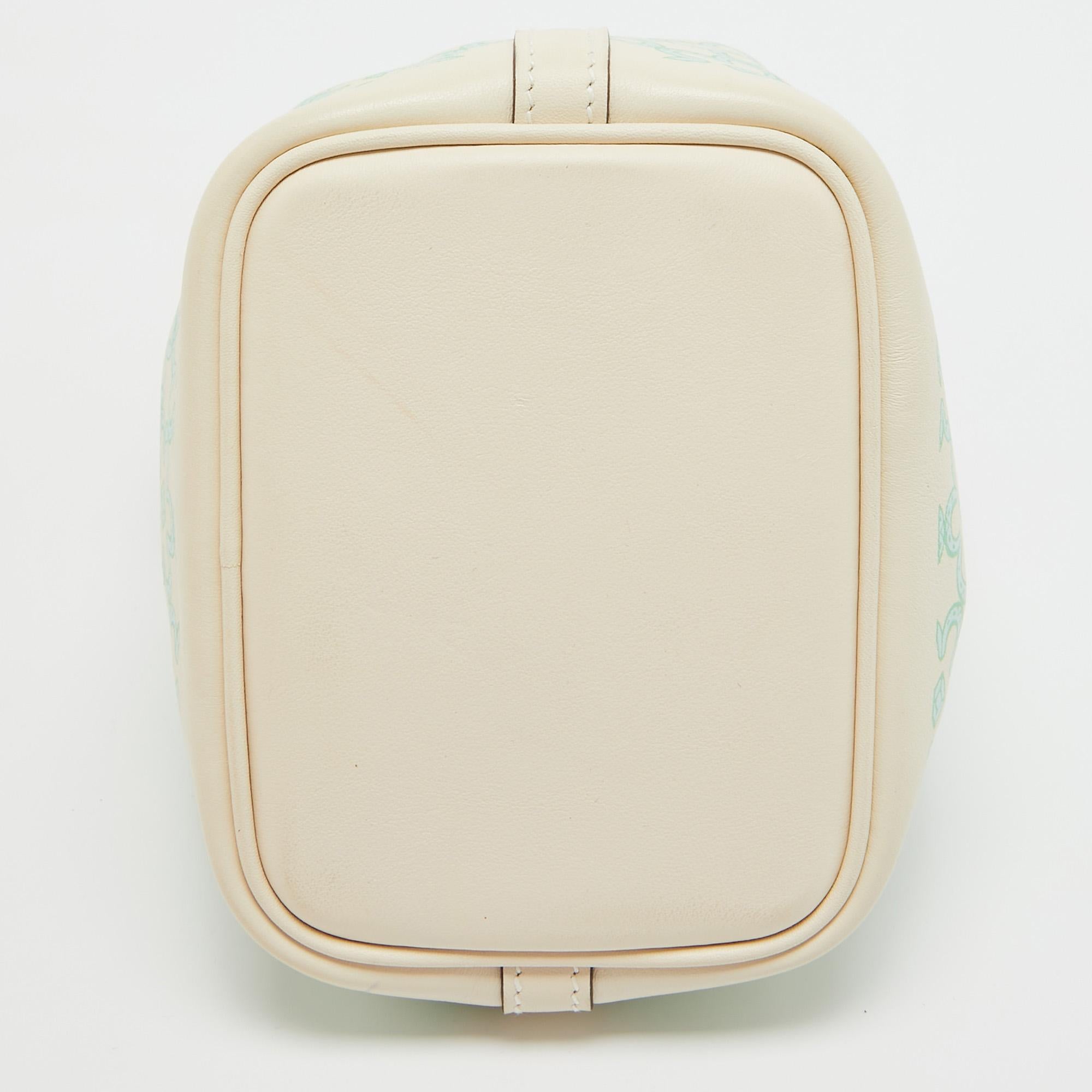 Hermès Nata/Vert/Blanc Swift Leather Lucky Daisy Picotin Lock Micro Bag For Sale 9