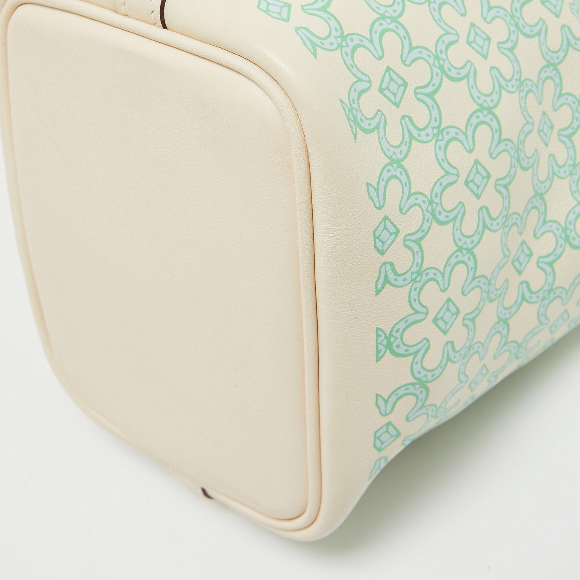 Hermès Nata/Vert/Blanc Swift Leather Lucky Daisy Picotin Lock Micro Bag 2