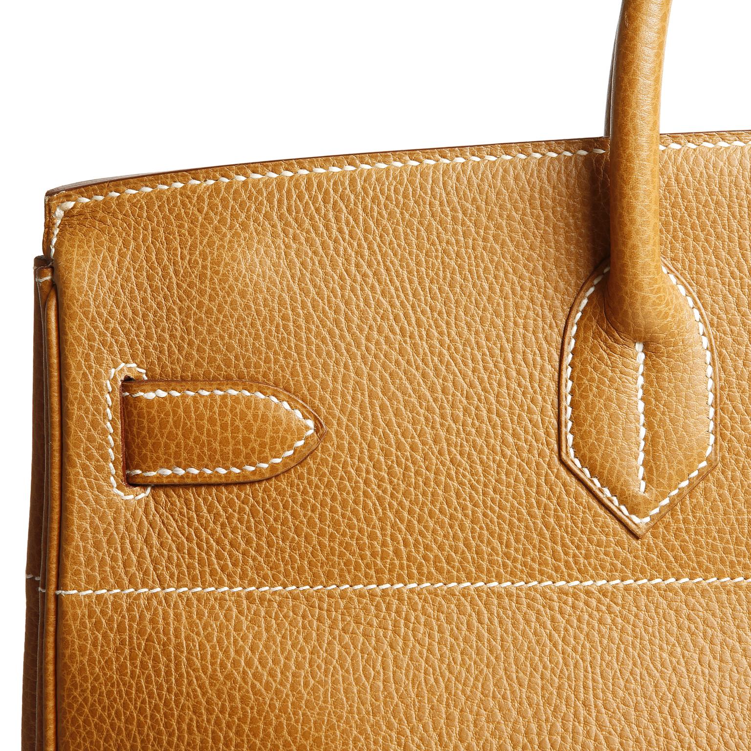 Hermès Natural Ardennes Leather HAC 45 cm Bag 10