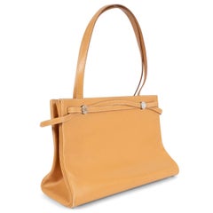 HERMES Natural beige Vache Natural leather CABANA 35 Shopper Bag