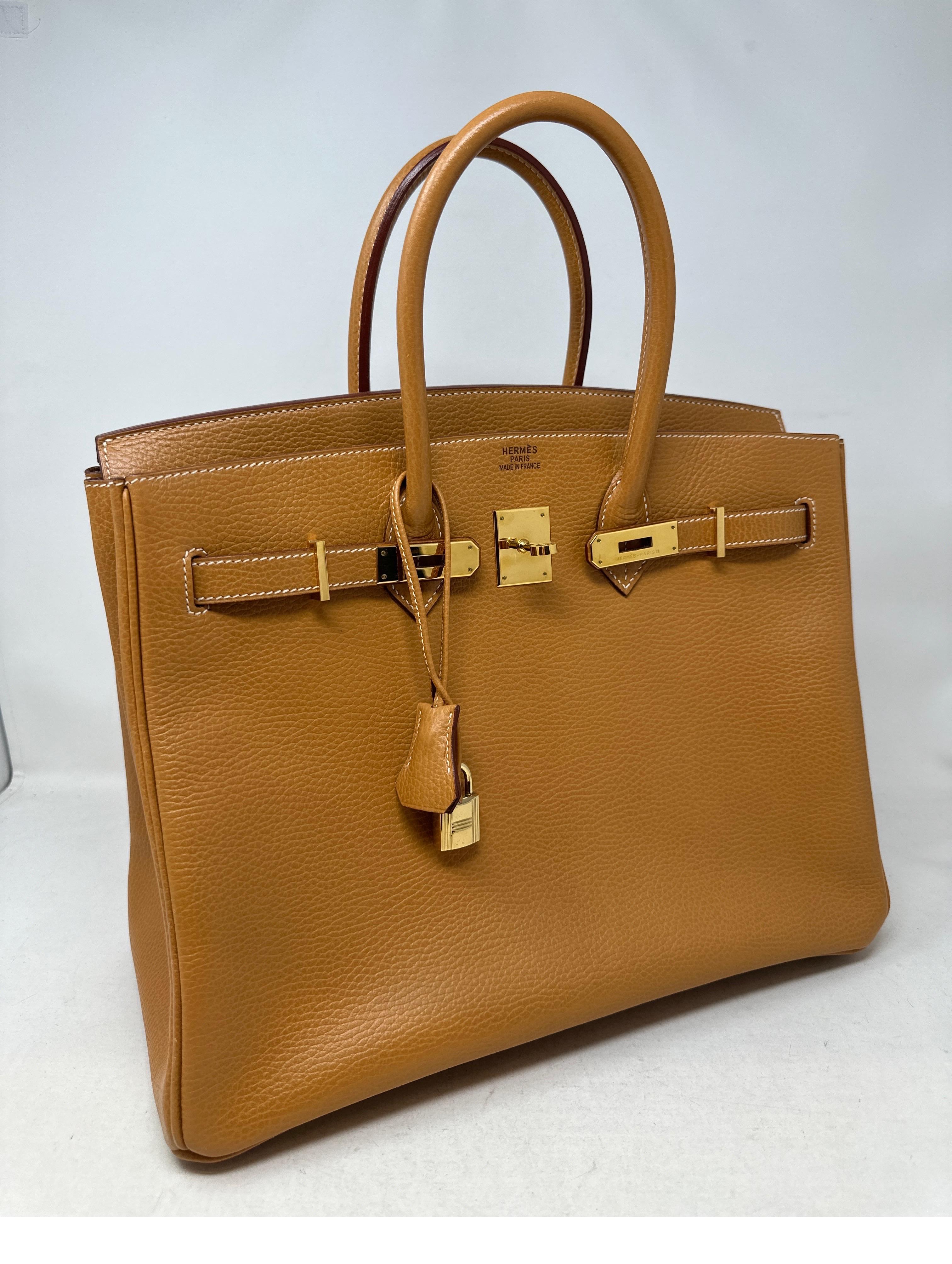 Hermes Natural Birkin 35 Bag  In Excellent Condition In Athens, GA