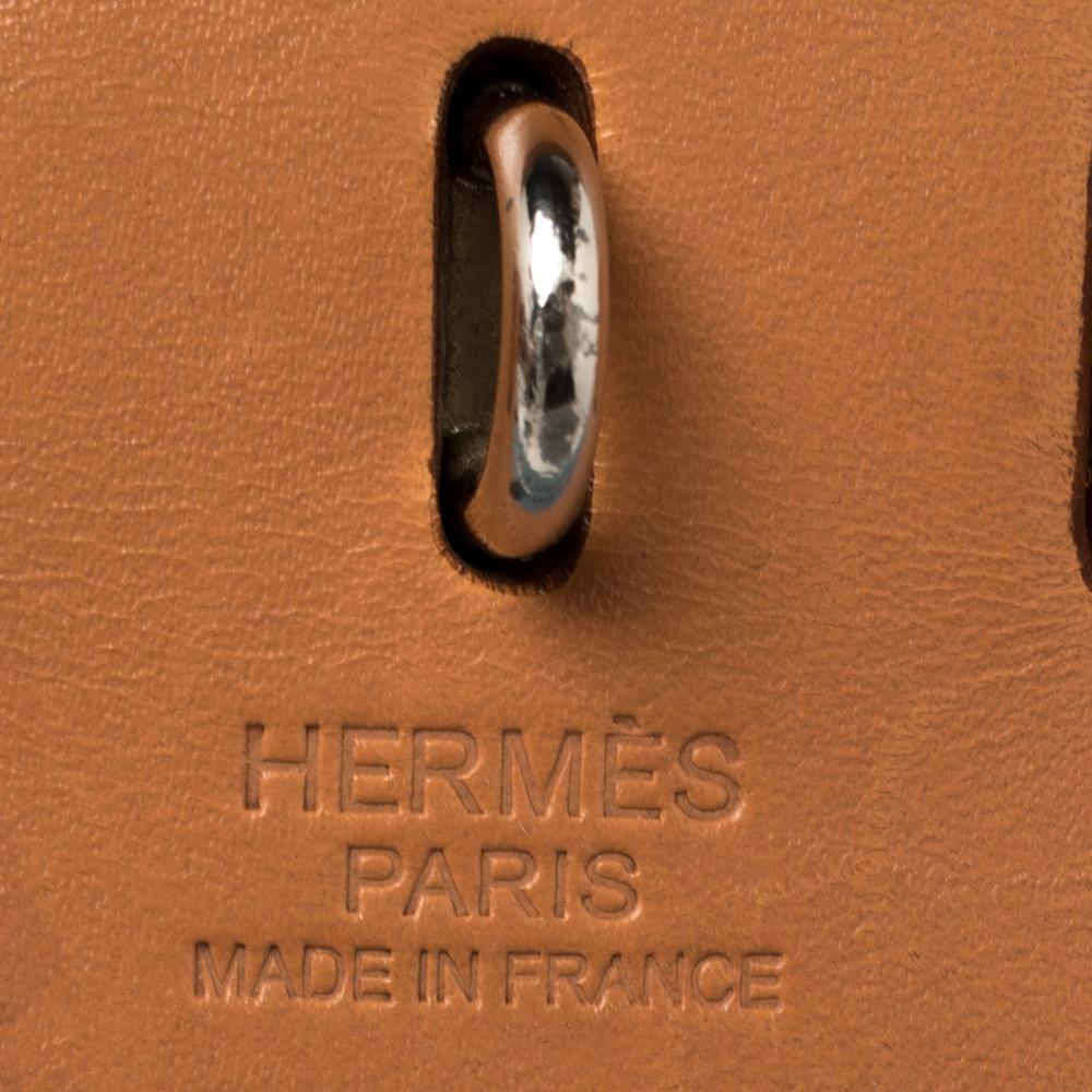 Hermes Natural/Blue Lin Canvas and Leather Herbag Zip 31 Bag 8