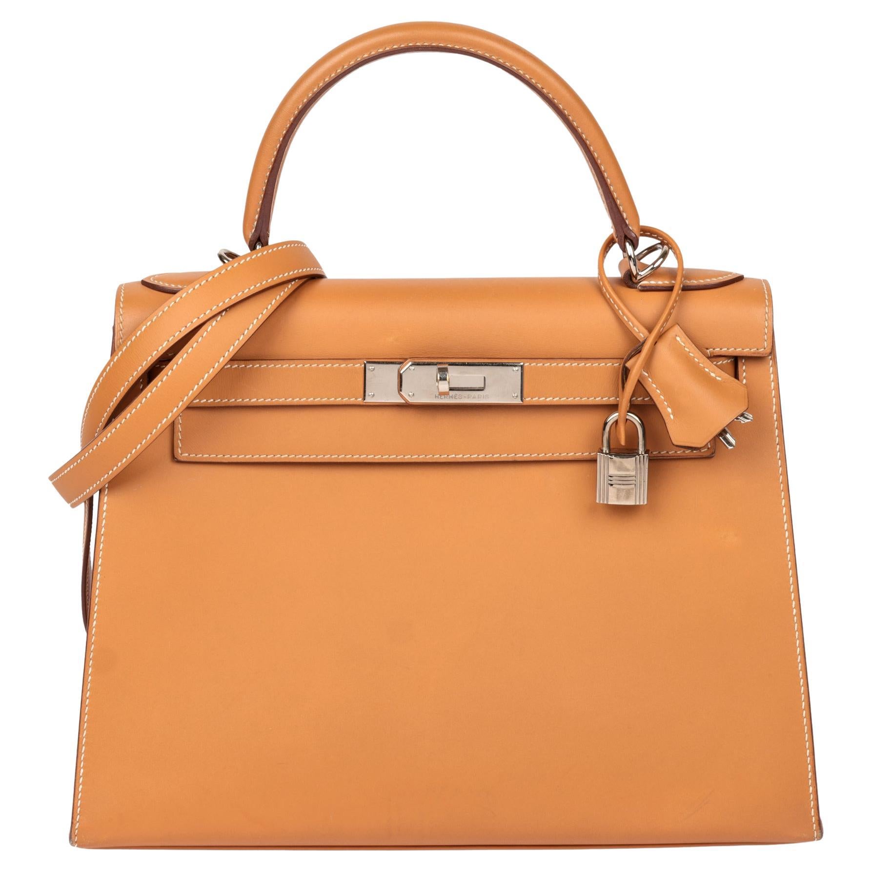 Hermès Natural Chamonix Leather Kelly 28cm