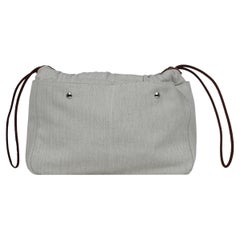 Hermès - Sac Barenia Fourbi 25 MM en toile fauve naturelle, inséré dans le sac