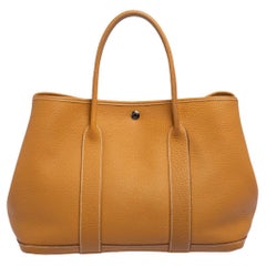 Hermes Natural Fjord Leather Garden Party 36 Bag