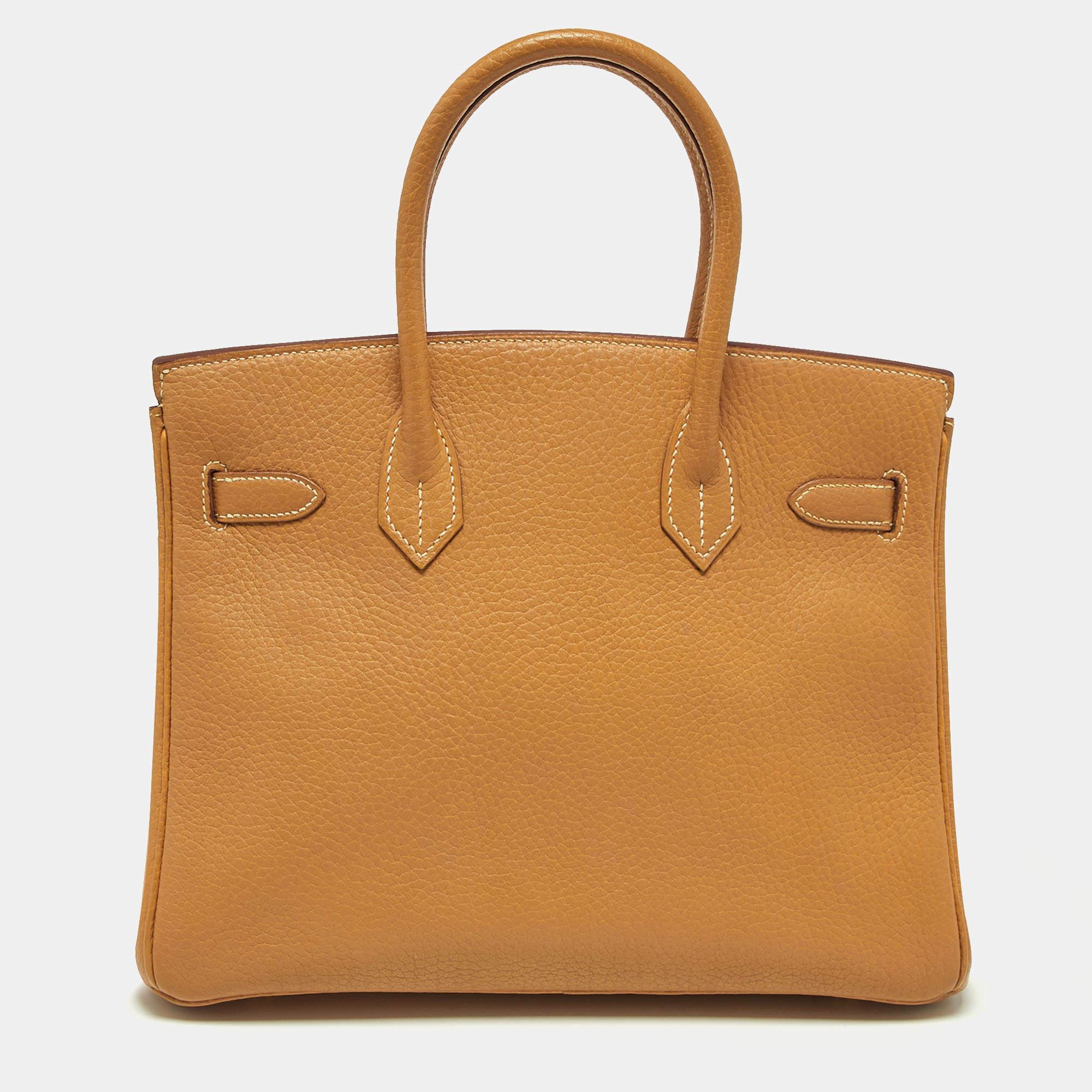The iconic Hermès Birkin is rightly one of the most desired handbags in the world. Handcrafted from the highest quality leather by skilled artisans, it takes long hours of rigorous effort to stitch a Birkin together. Stitched using Natural Fjord